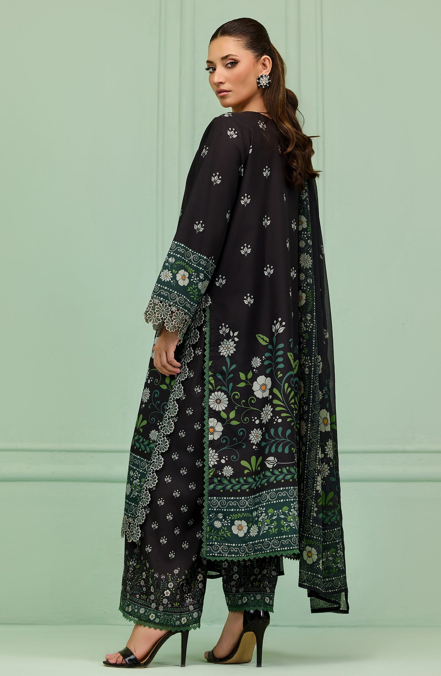 Stitched | 3 Piece | Printed | Lawn Shirt | WRHP26S-3003/S BLACK