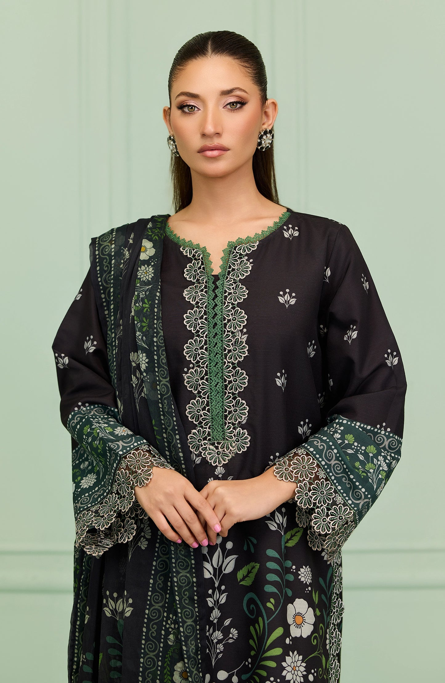 Stitched | 3 Piece | Printed | Lawn Shirt | WRHP26S-3003/S BLACK