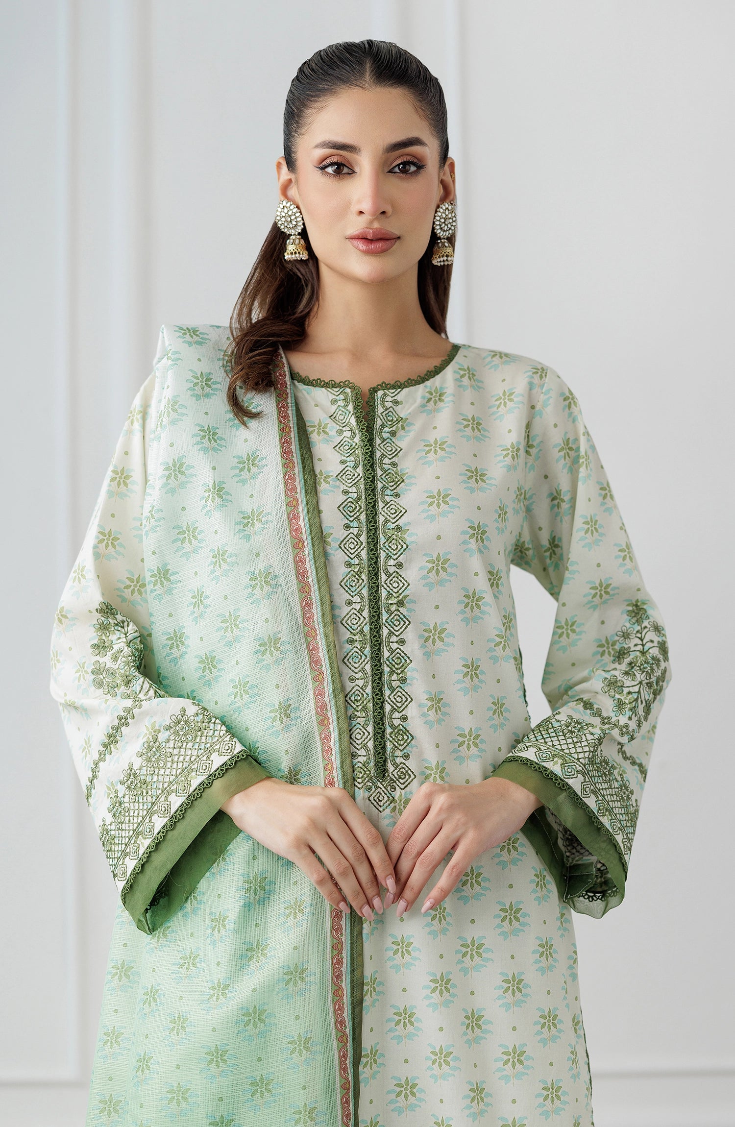 Stitched | 3 Piece | Embroidered | LAWN SHIRT | WRHC25S-3002/S BEIGE