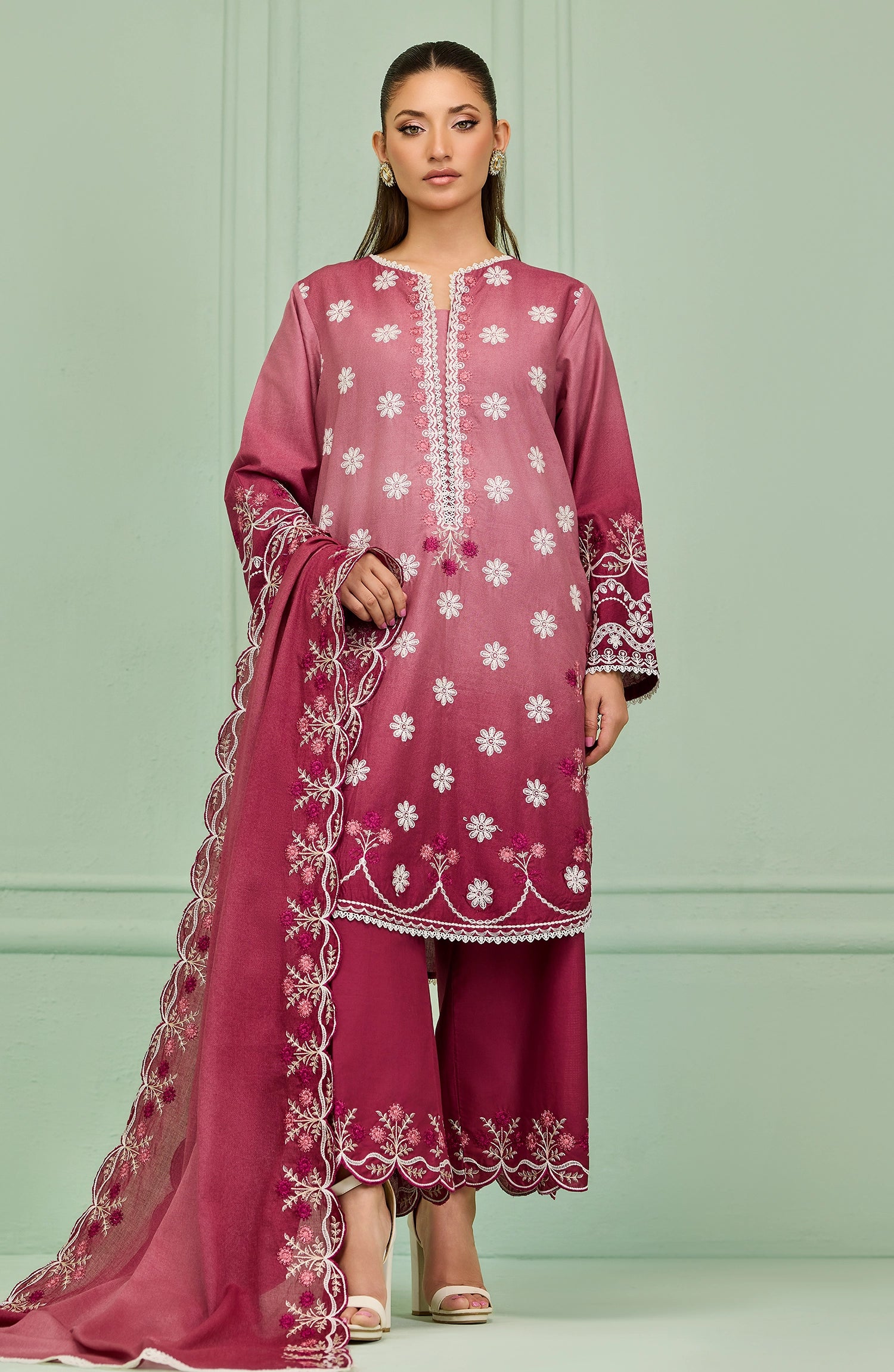 Stitched | 3 Piece | Embroidered | Lawn Shirt | WRHC26S-3003/S PINK