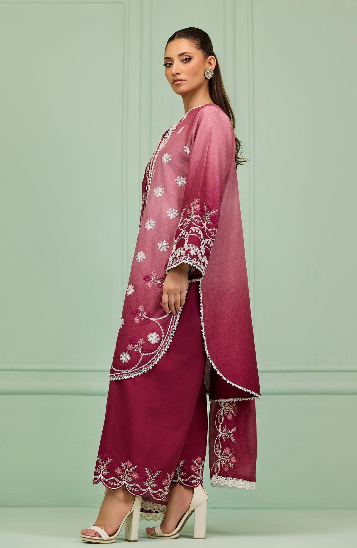 Stitched | 3 Piece | Embroidered | Lawn Shirt | WRHC26S-3003/S PINK