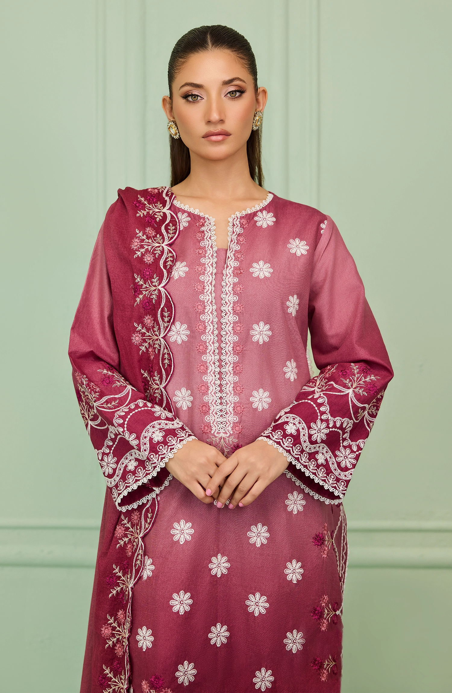 Stitched | 3 Piece | Embroidered | Lawn Shirt | WRHC26S-3003/S PINK
