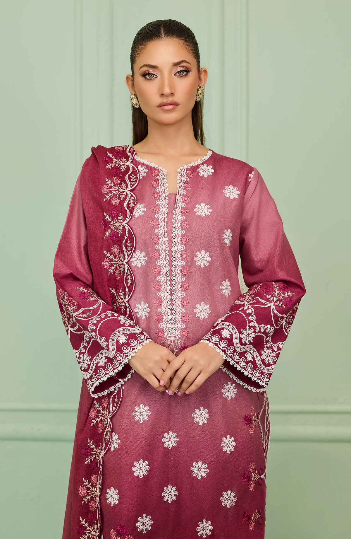Stitched | 3 Piece | Embroidered | Lawn Shirt | WRHC26S-3003/S PINK