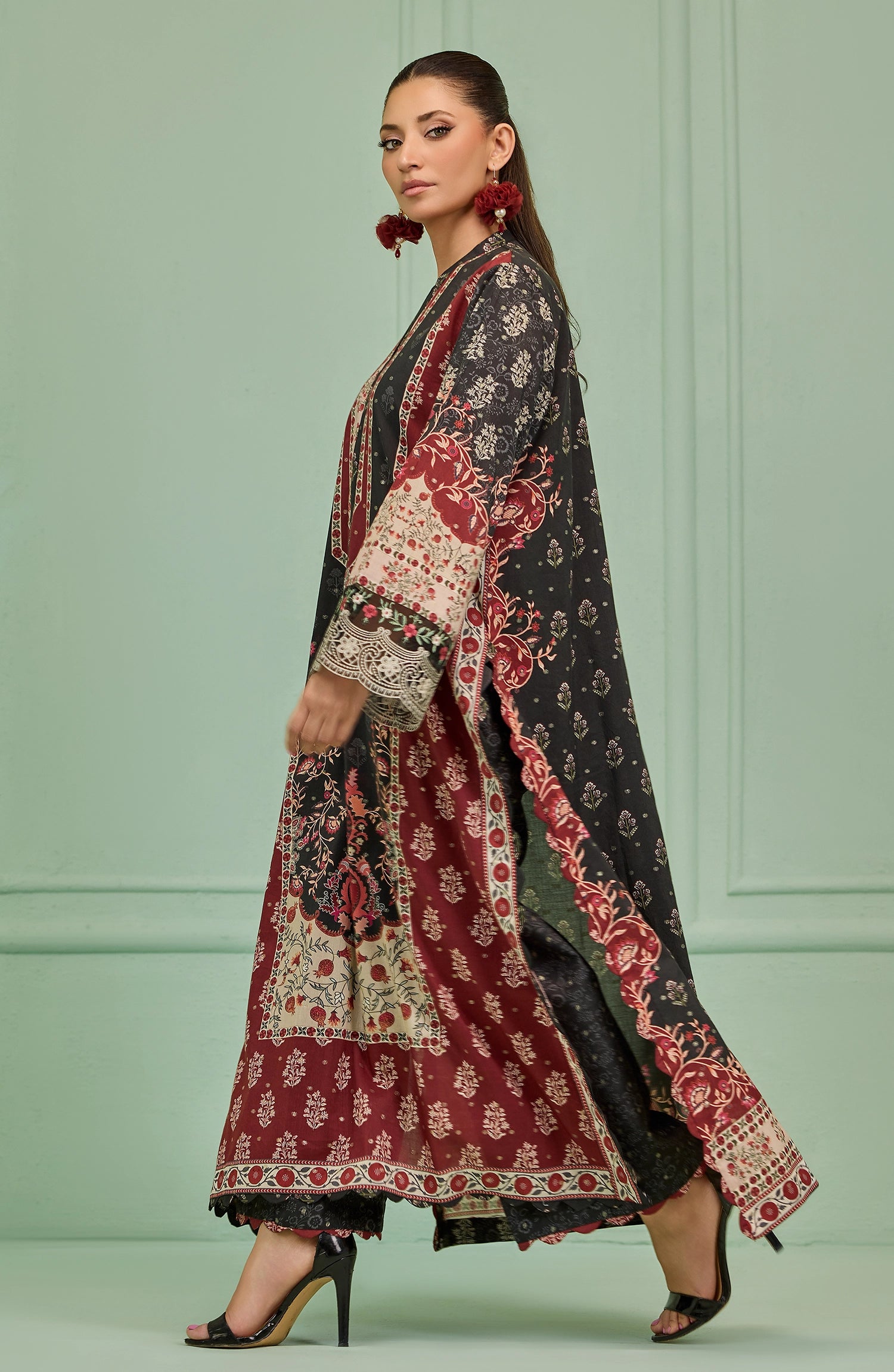 Stitched | 2 Piece | Printed | Lurex Jacquard Shirt | WRHL26S-2001/S BLACK