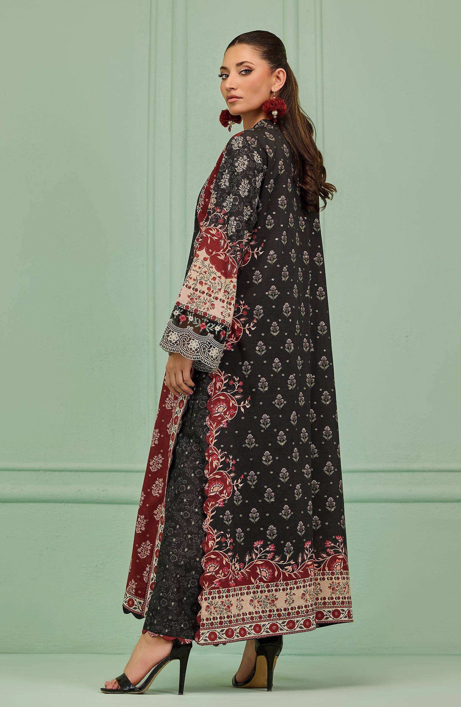 Stitched | 2 Piece | Printed | Lurex Jacquard Shirt | WRHL26S-2001/S BLACK