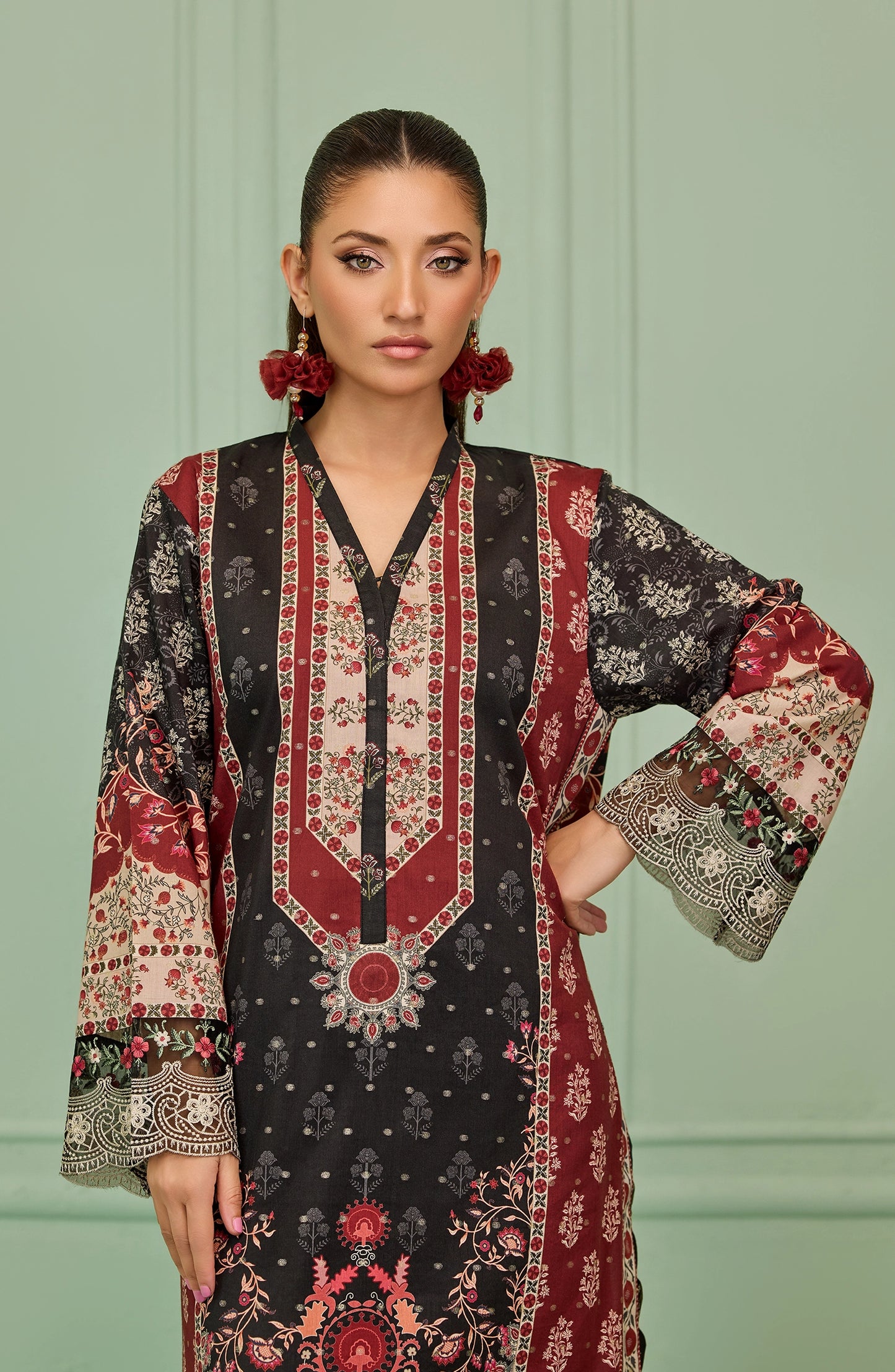 Stitched | 2 Piece | Printed | Lurex Jacquard Shirt | WRHL26S-2001/S BLACK