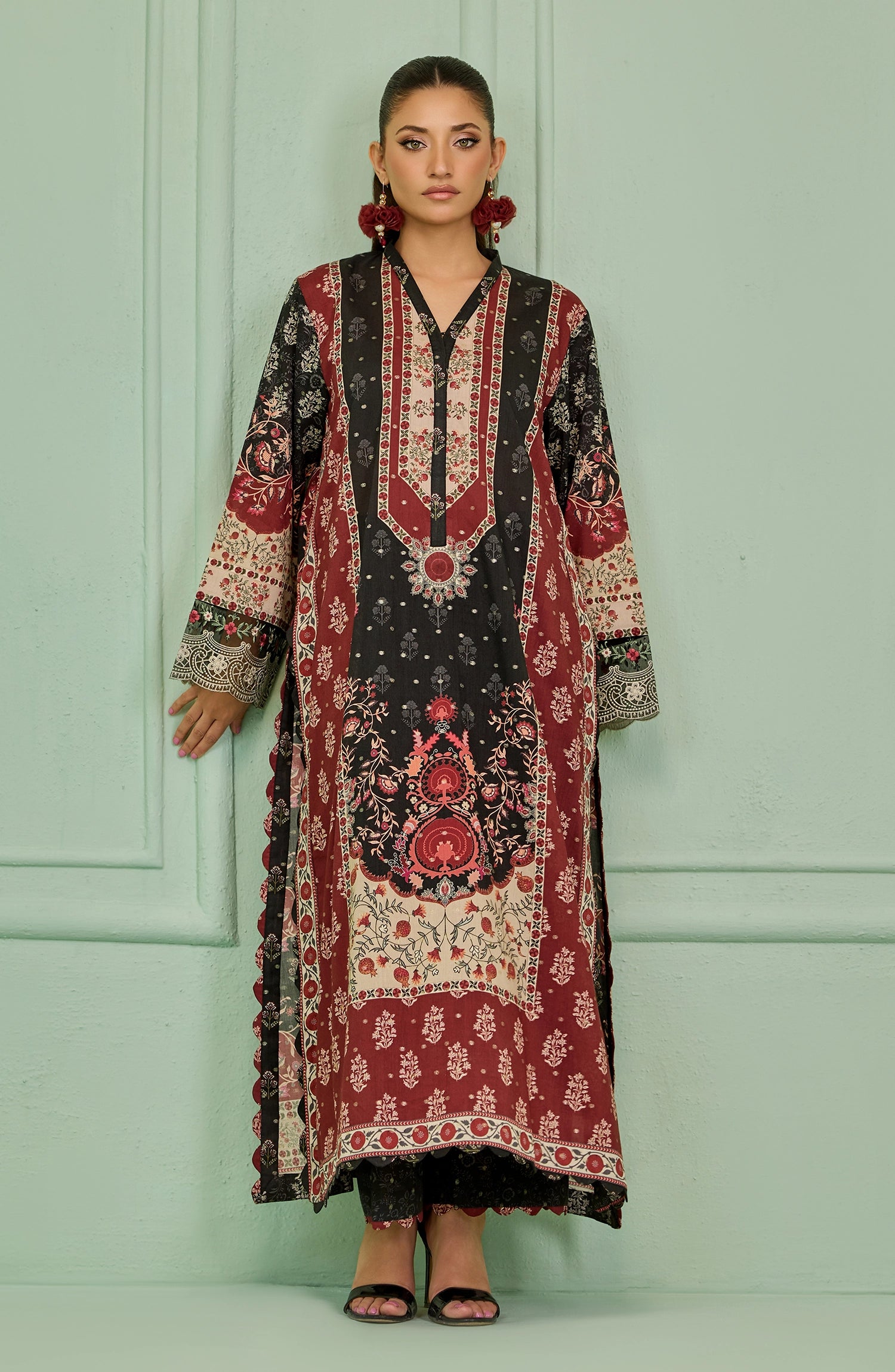 Stitched | 2 Piece | Printed | Lurex Jacquard Shirt | WRHL26S-2001/S BLACK