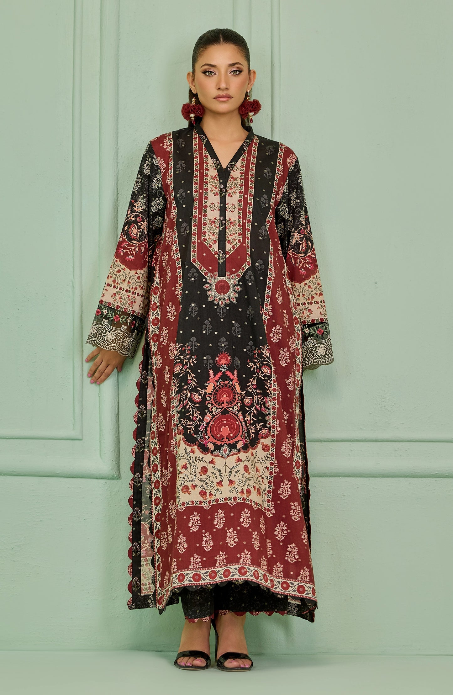 Stitched | 2 Piece | Printed | Lurex Jacquard Shirt | WRHL26S-2001/S BLACK