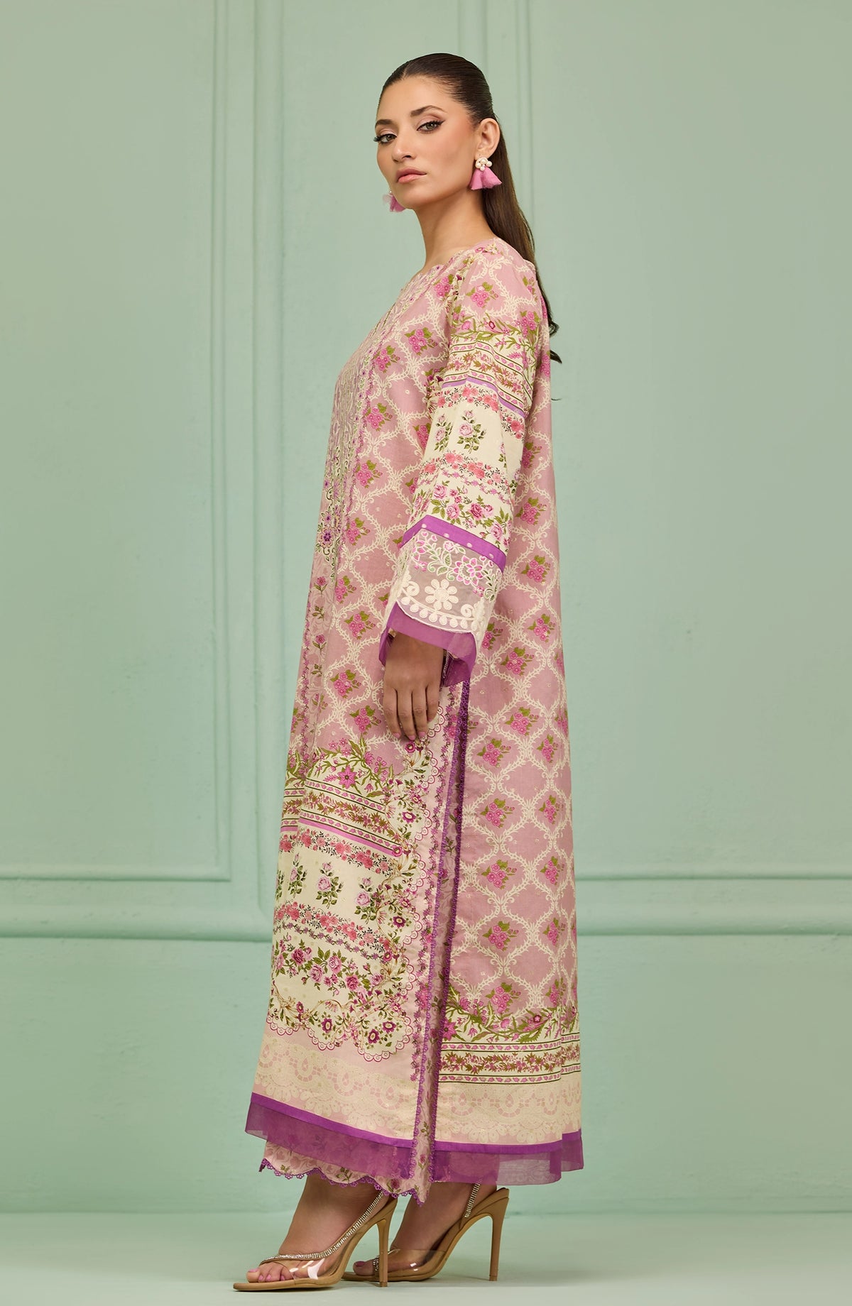 Stitched | 2 Piece | Printed | Lurex Jacquard Shirt | WRHL26S-2002/S PINK