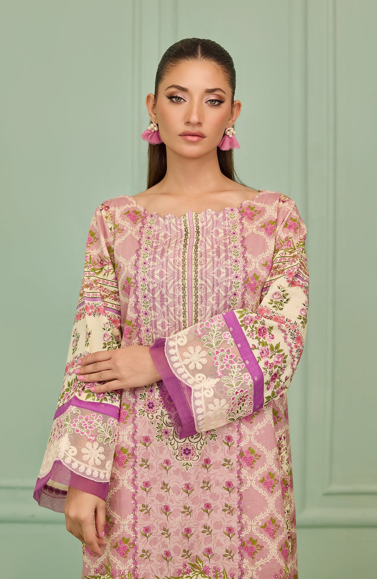 Stitched | 2 Piece | Printed | Lurex Jacquard Shirt | WRHL26S-2002/S PINK
