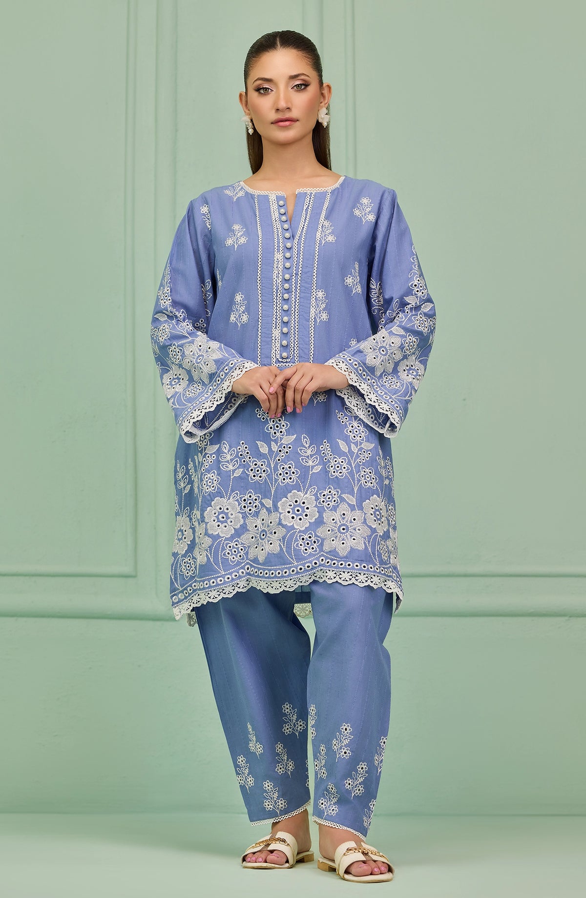 Stitched | 2 Piece | Embroidered | Jacquard Shirt | WRCJ26S-2012/S LIGHT BLUE