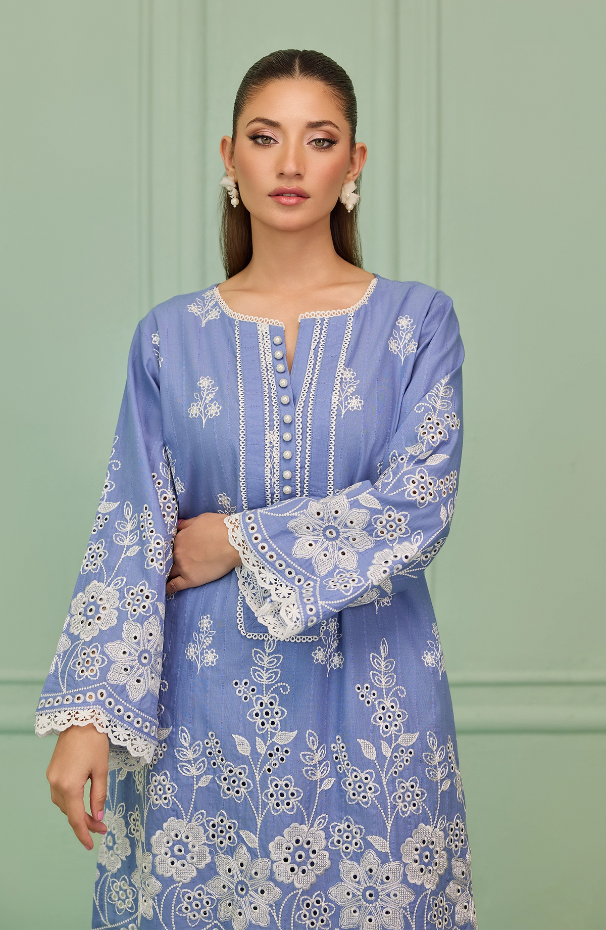 Stitched | 2 Piece | Embroidered | Jacquard Shirt | WRCJ26S-2012/S LIGHT BLUE