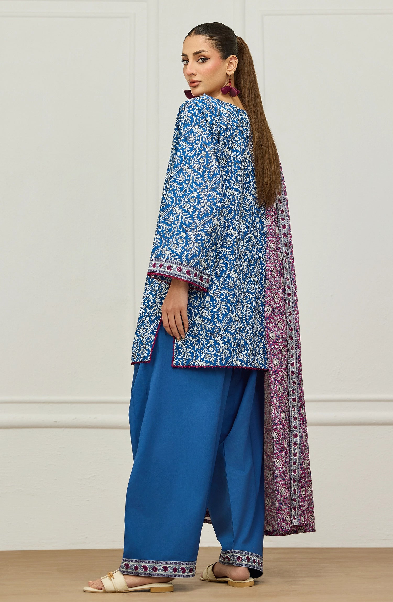 Unstitched | 3 Piece | Printed | Lawn Shirt | OTL-20226/U BLUE