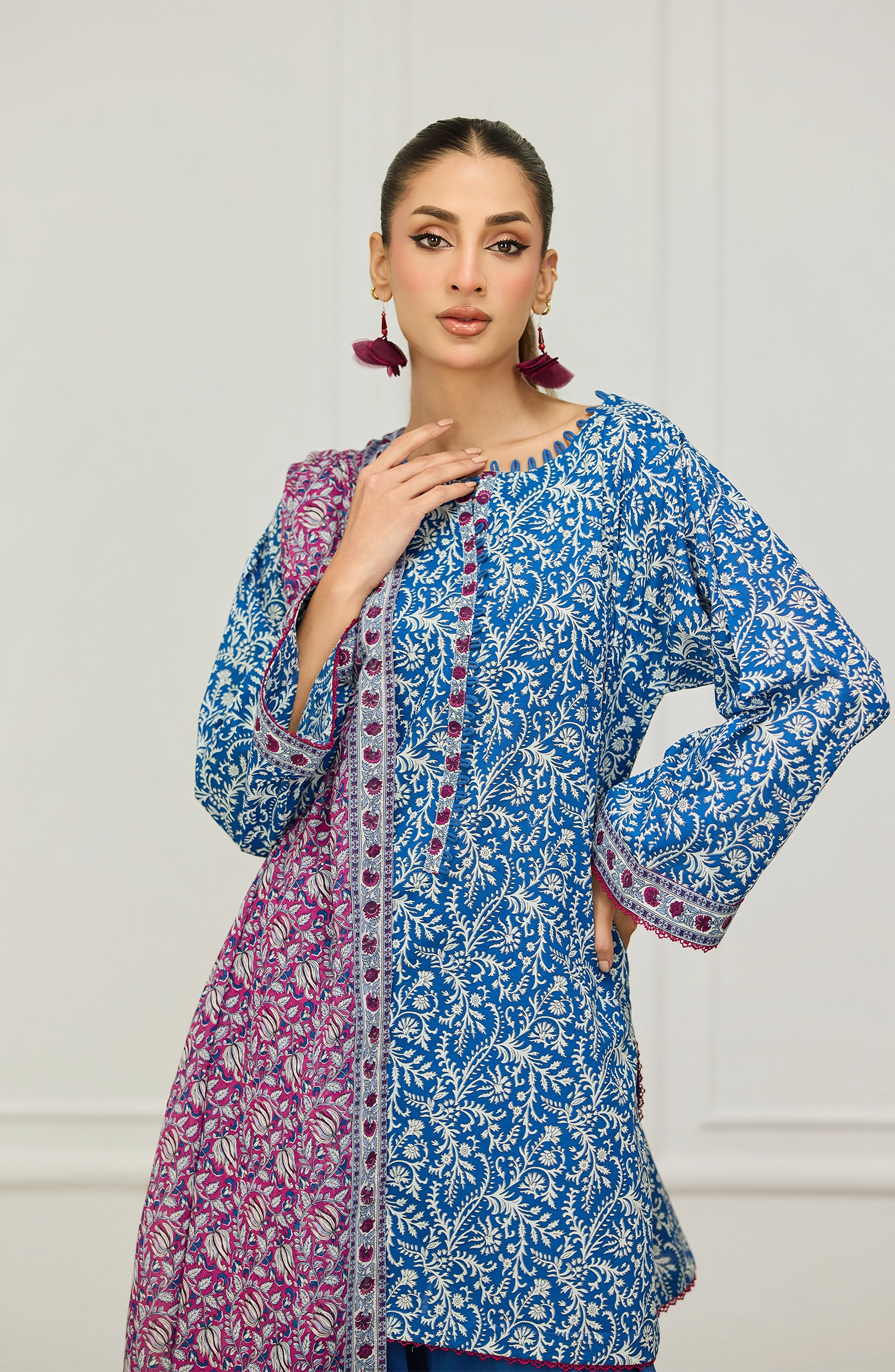 Unstitched | 3 Piece | Printed | Lawn Shirt | OTL-20226/U BLUE