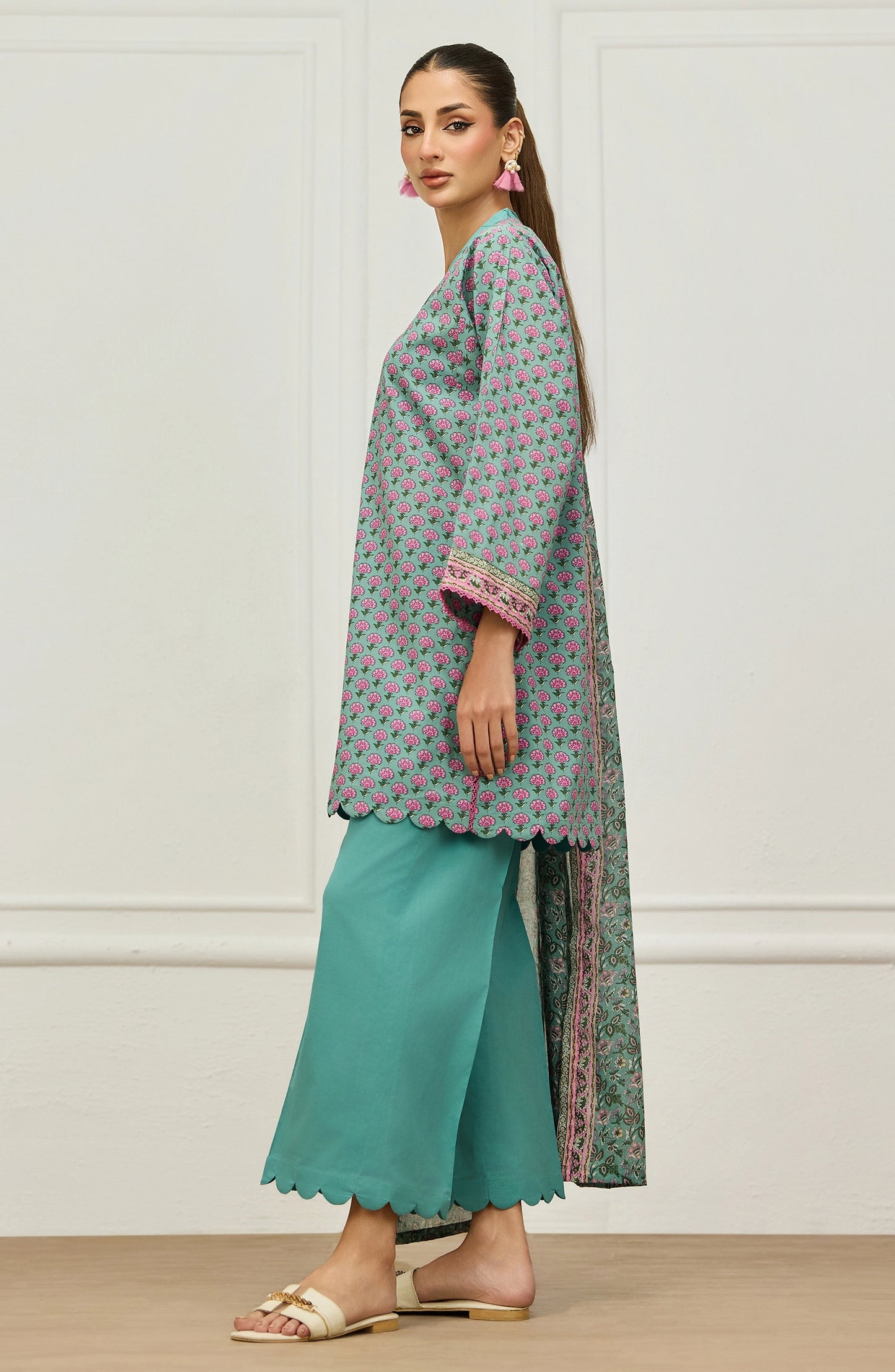 Unstitched | 3 Piece | Printed | Lawn Shirt | OTL-20216/U GREEN