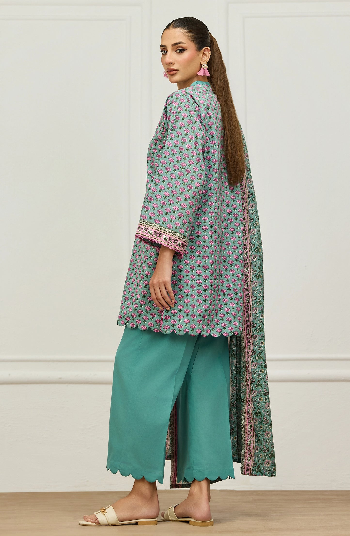 Unstitched | 3 Piece | Printed | Lawn Shirt | OTL-20216/U GREEN