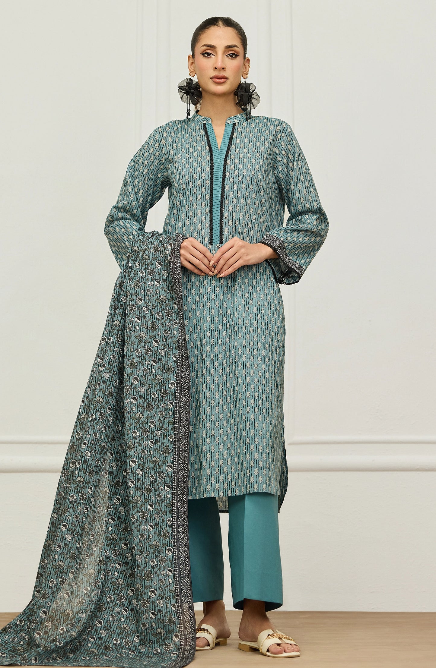 Stitched | 3 Piece | Printed | Lawn Shirt | OTL-20246/S GREEN