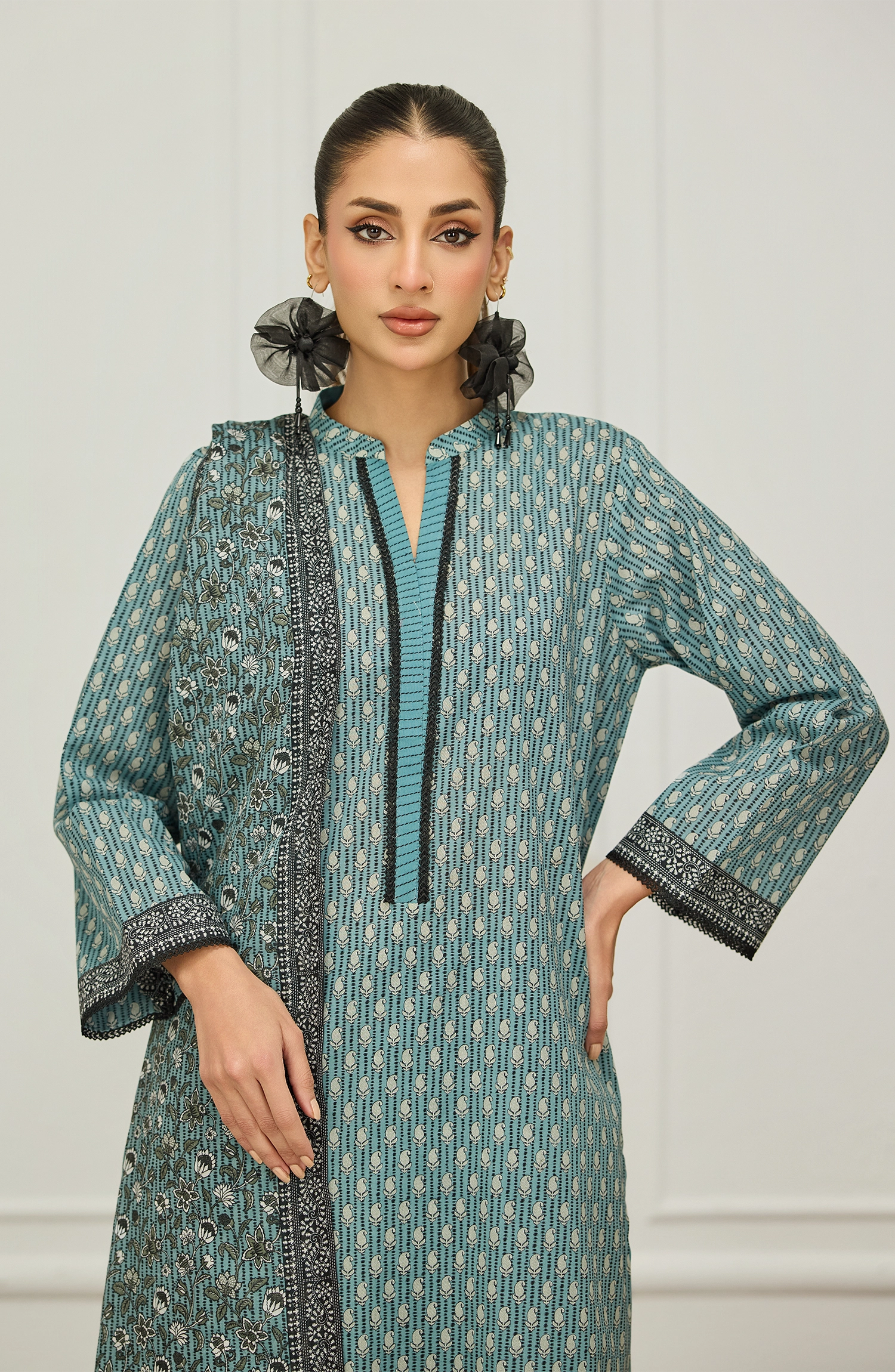 Stitched | 3 Piece | Printed | Lawn Shirt | OTL-20246/S GREEN