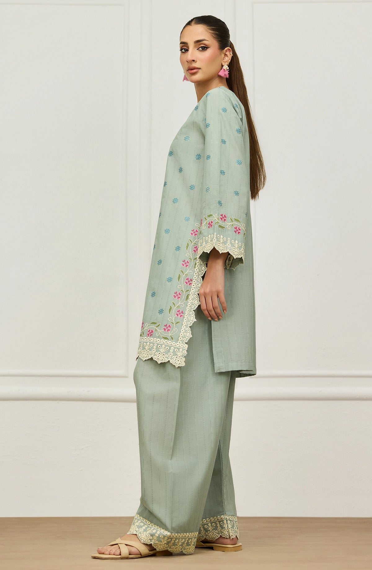 Stitched | 2 Piece | Embroidered | Stripe Jacquard Shirt | WRCJ26S-2014/S SAGE