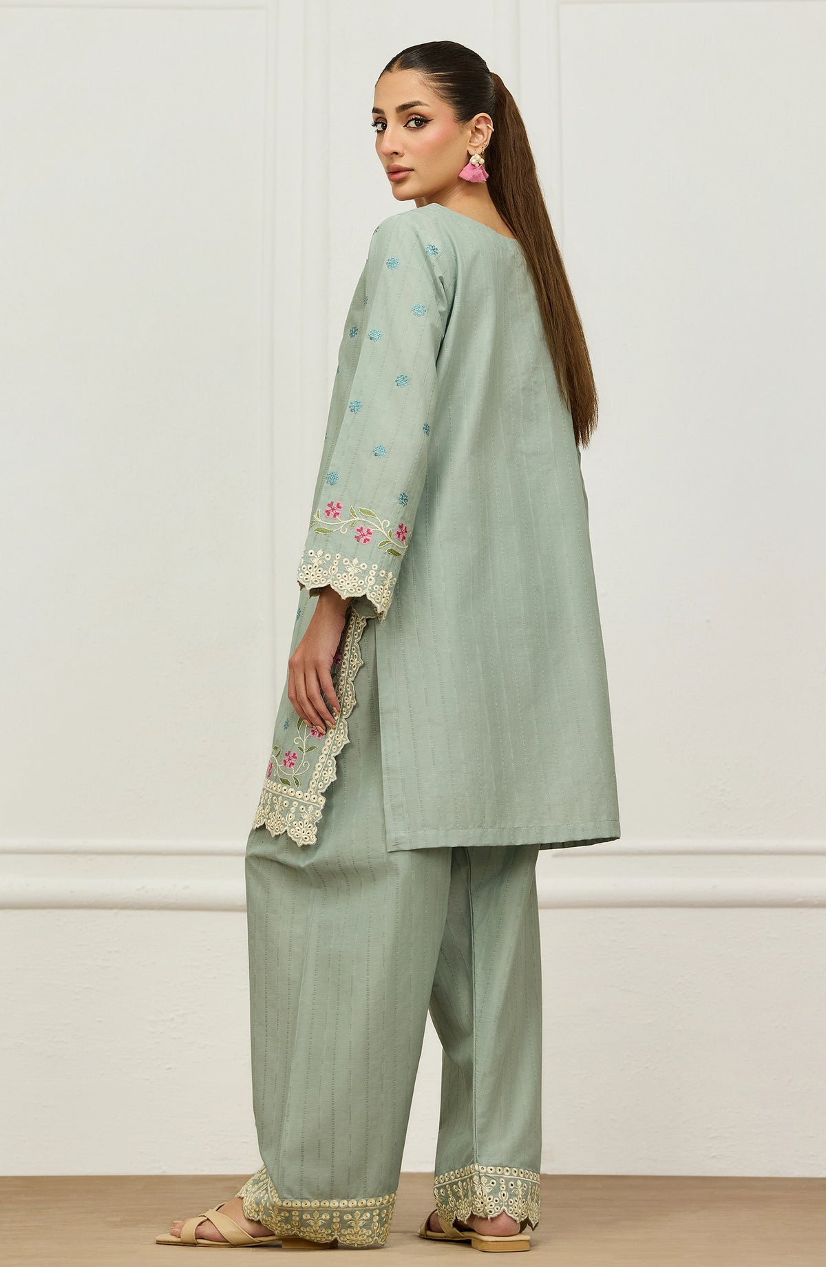 Stitched | 2 Piece | Embroidered | Stripe Jacquard Shirt | WRCJ26S-2014/S SAGE