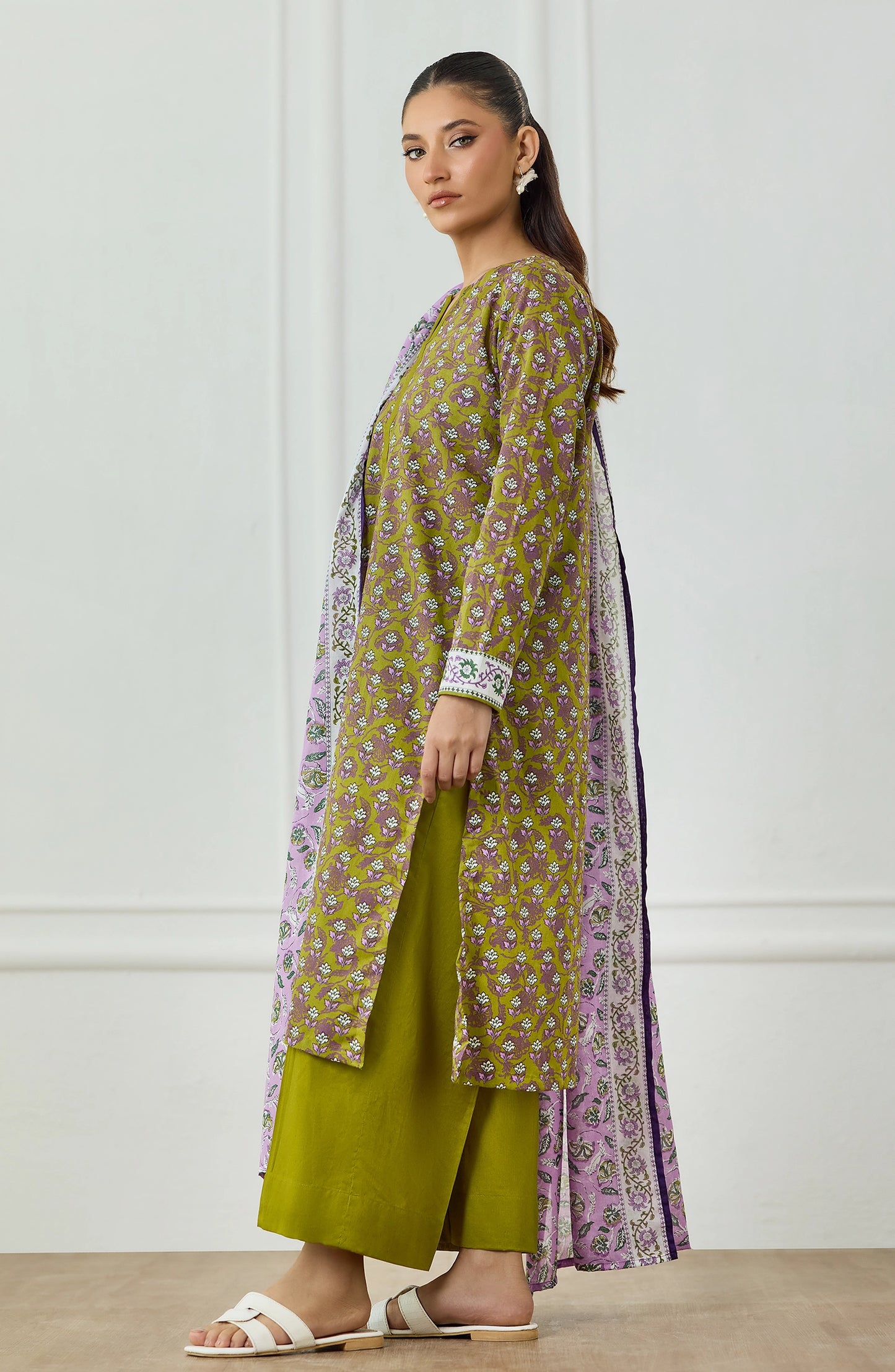 Unstitched | 3 Piece | Printed | Lawn Shirt | OTL-25-507/U GREEN