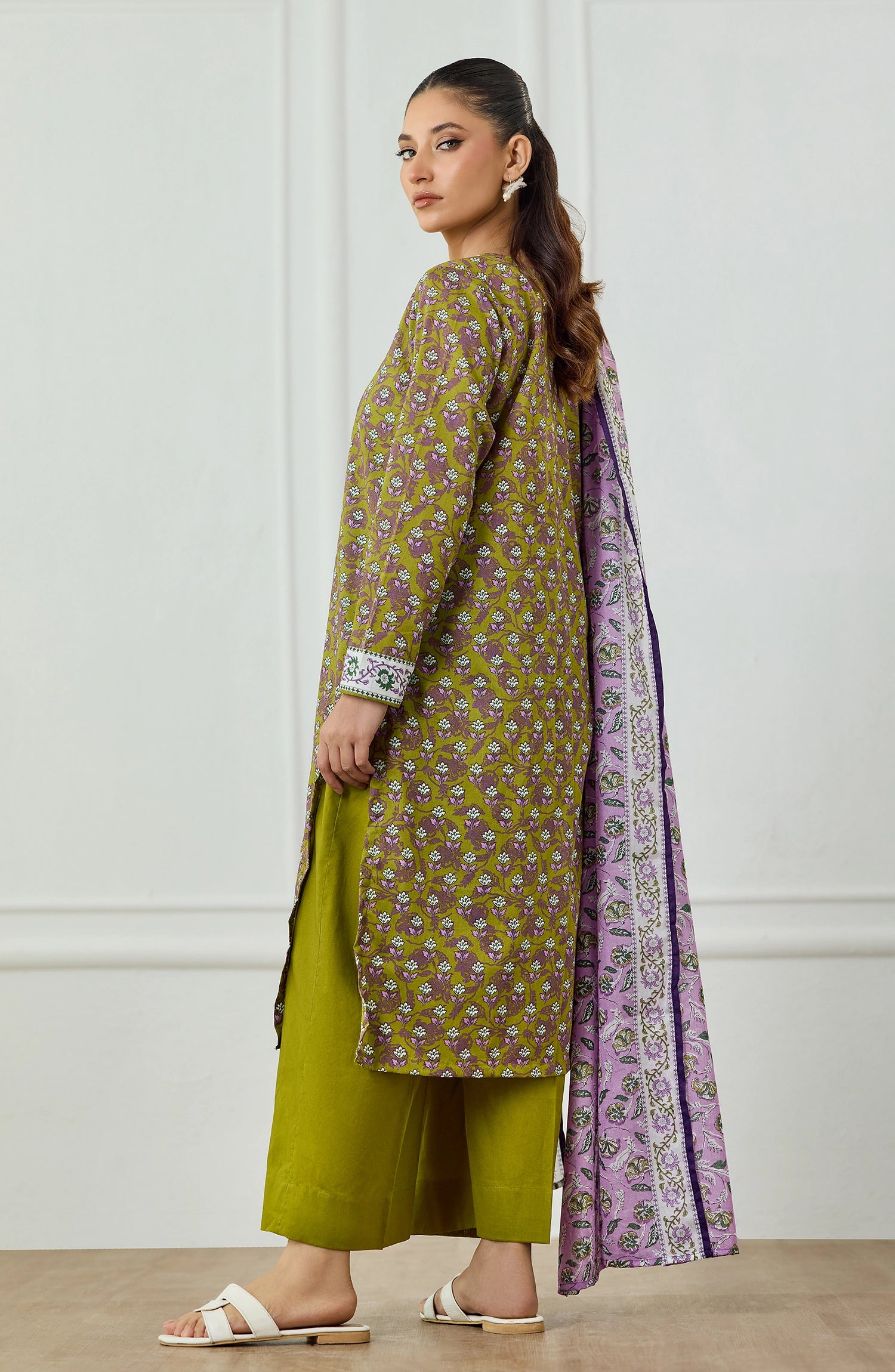 Unstitched | 3 Piece | Printed | Lawn Shirt | OTL-25-507/U GREEN