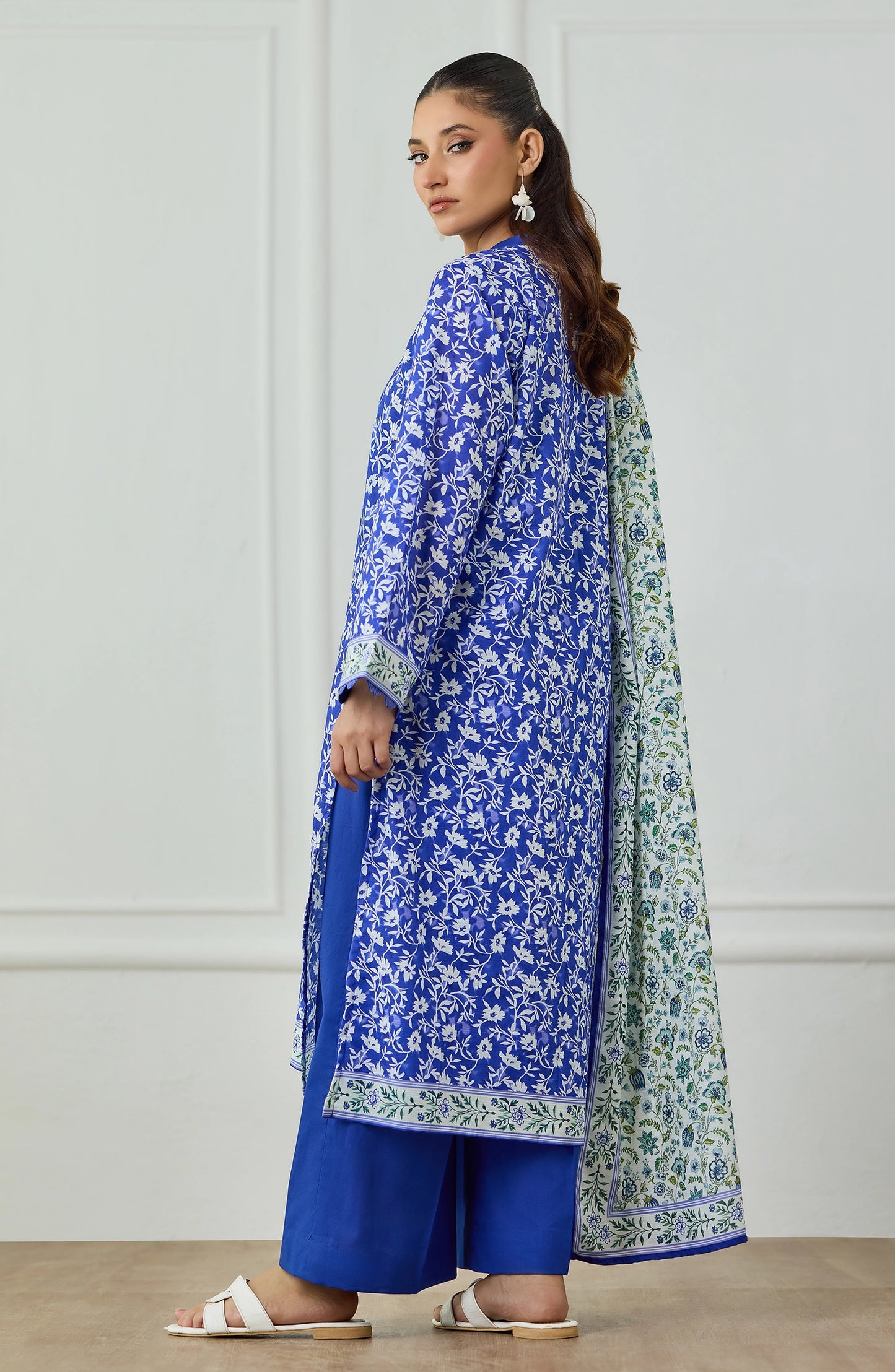 Unstitched | 3 Piece | Printed | Lawn Shirt | OTL-25-474/U BLUE