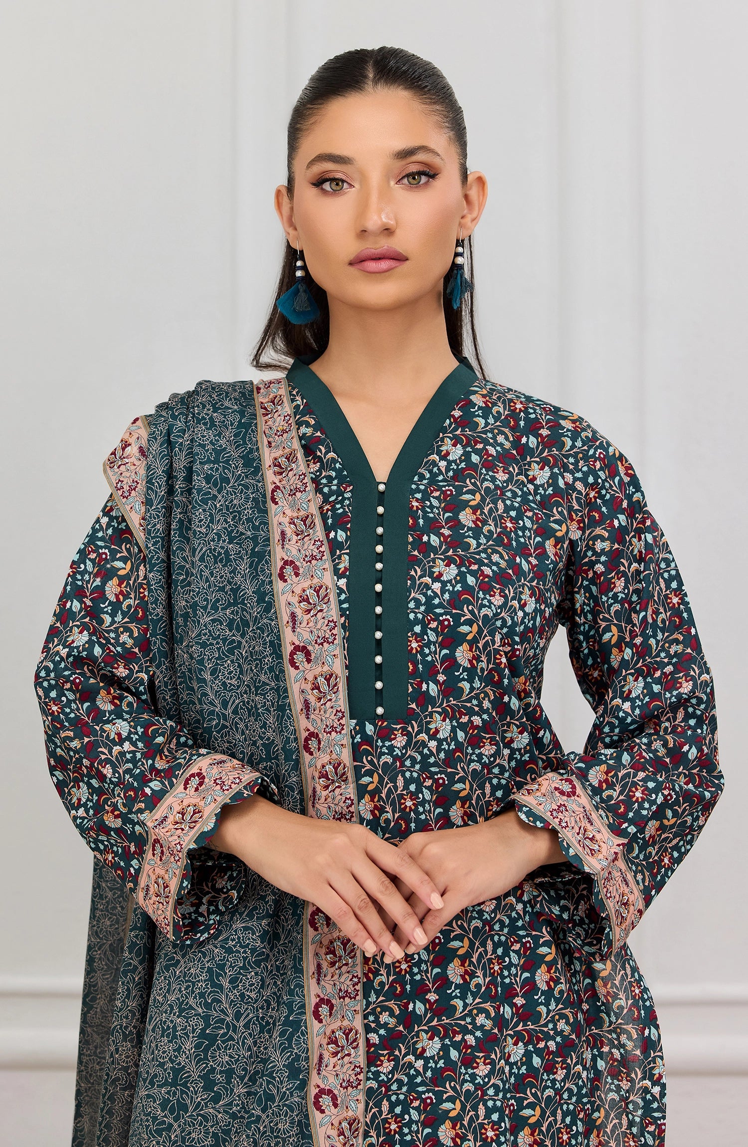 Stitched | 3 Piece | Printed | Lawn Shirt | OTL-20835/S GREEN