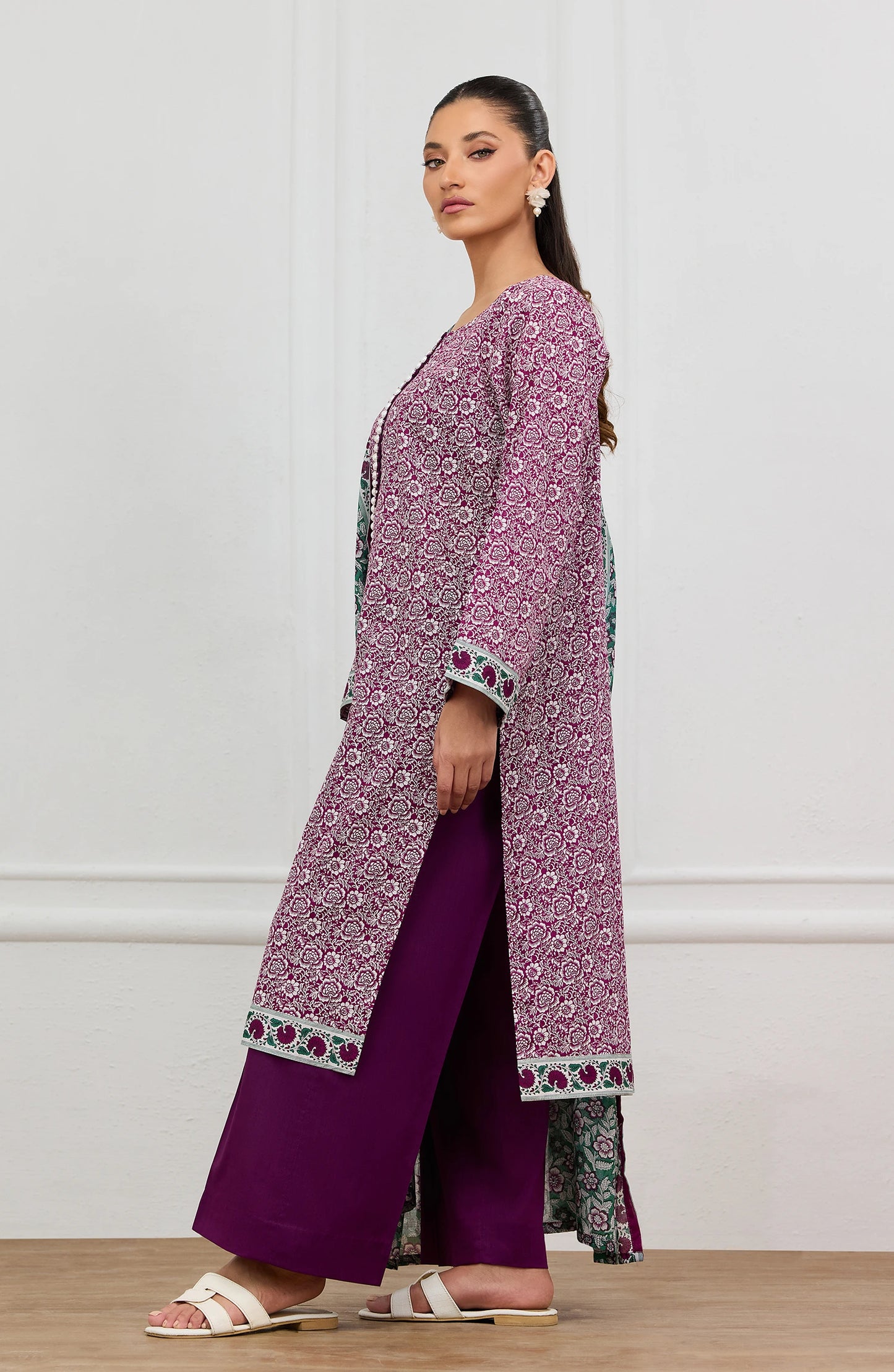 Unstitched | 3 Piece | Printed | Lawn Shirt | OTL-20525/U MAGENTA