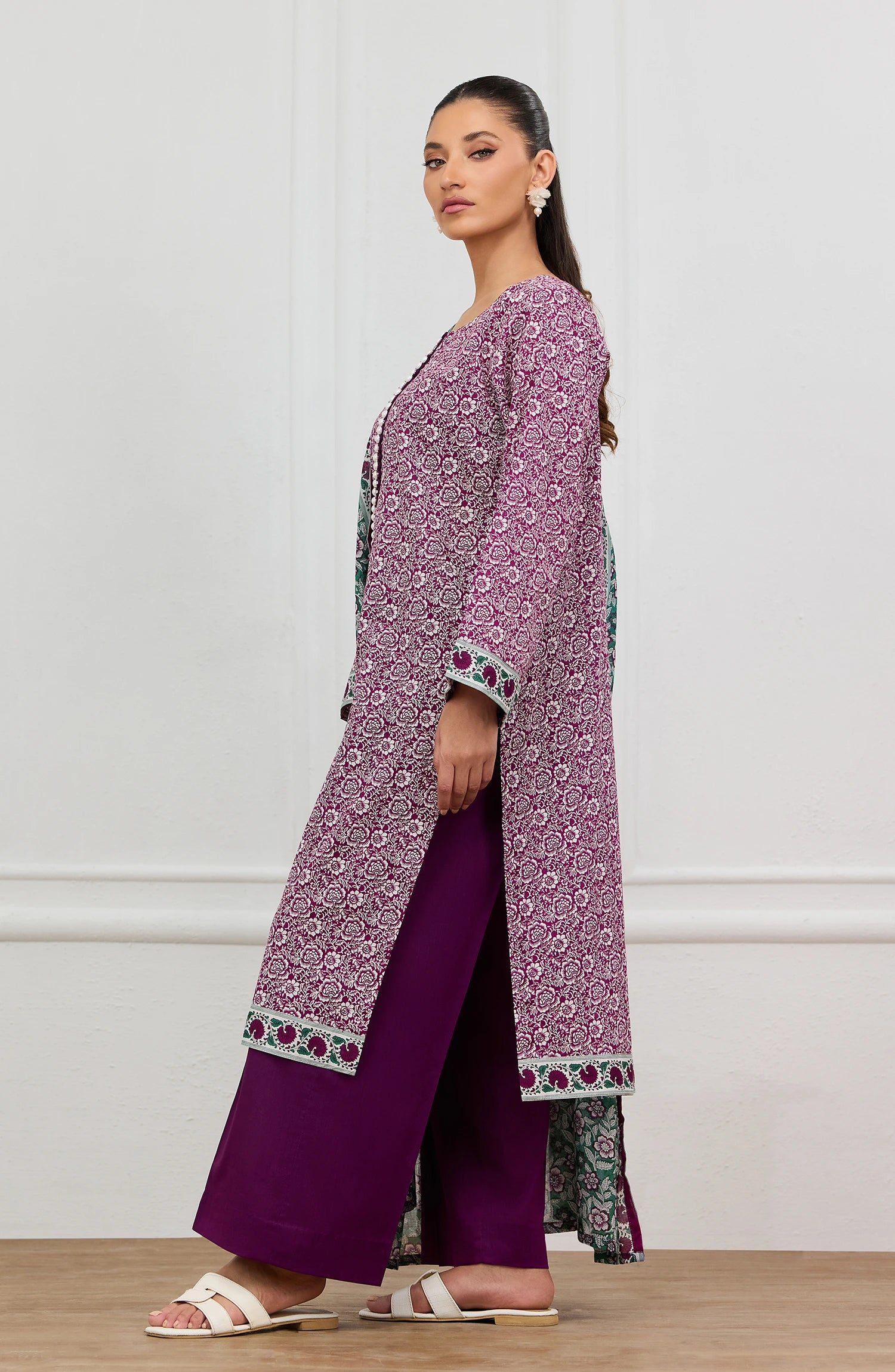 Stitched | 3 Piece | Printed | Lawn Shirt | OTL-20525/S MAGENTA