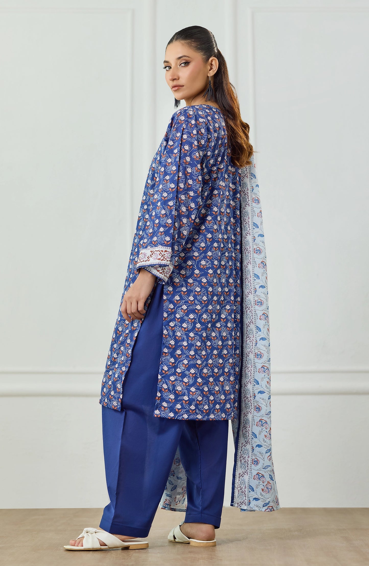 Unstitched | 3 Piece | Printed | Lawn Shirt | OTL-25-506/U BLUE