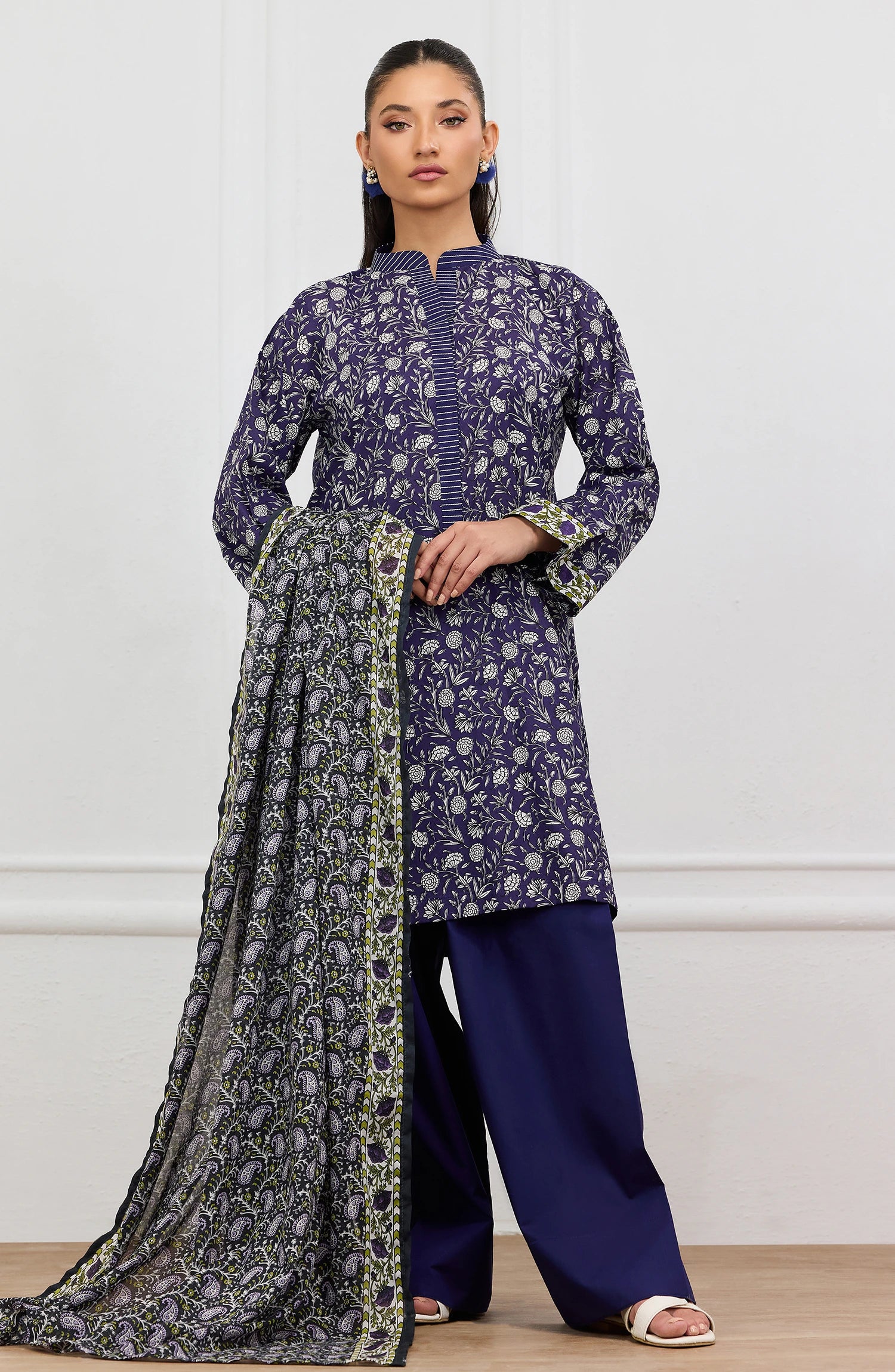 Stitched | 3 Piece | Printed | Lawn Shirt | OTL-20465/S PURPLE