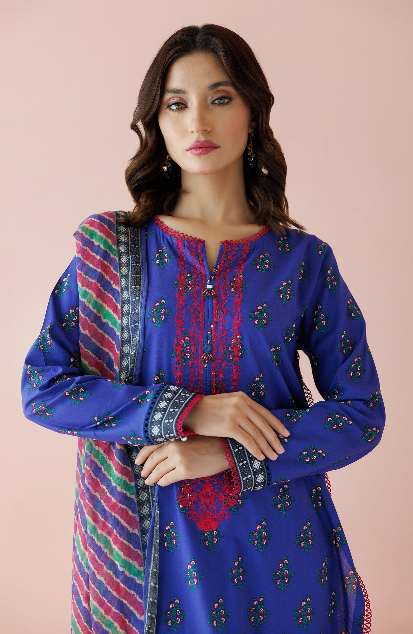 Stitched | 3 Piece | Premium Embroidered Lawn | OTL-24-041