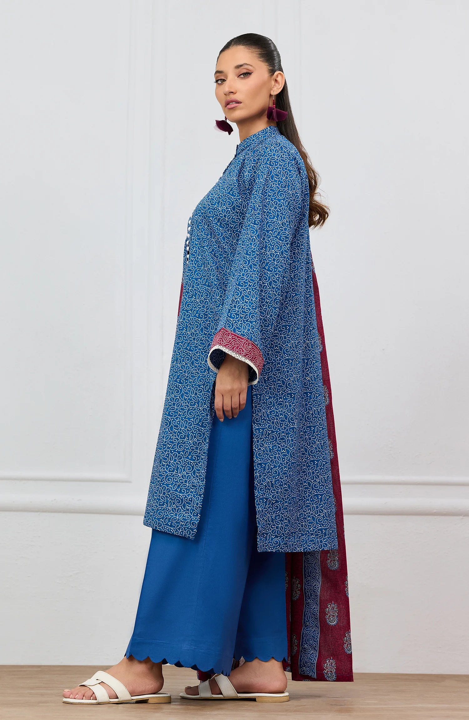 Unstitched | 3 Piece | Printed | Lawn Shirt | OTL-20036/U BLUE