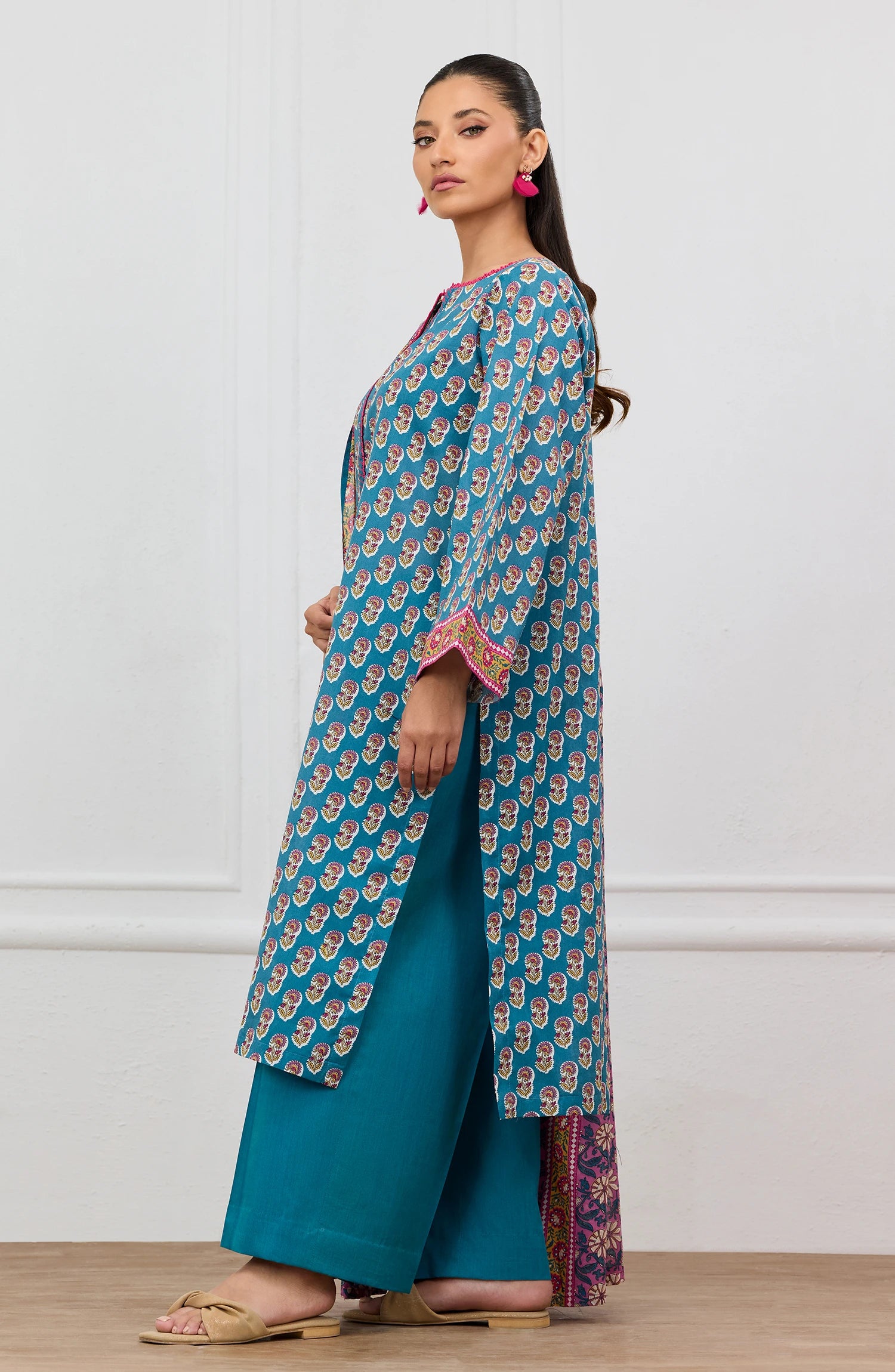 Unstitched | 3 Piece | Printed | Lawn Shirt | OTL-20625/U TEAL