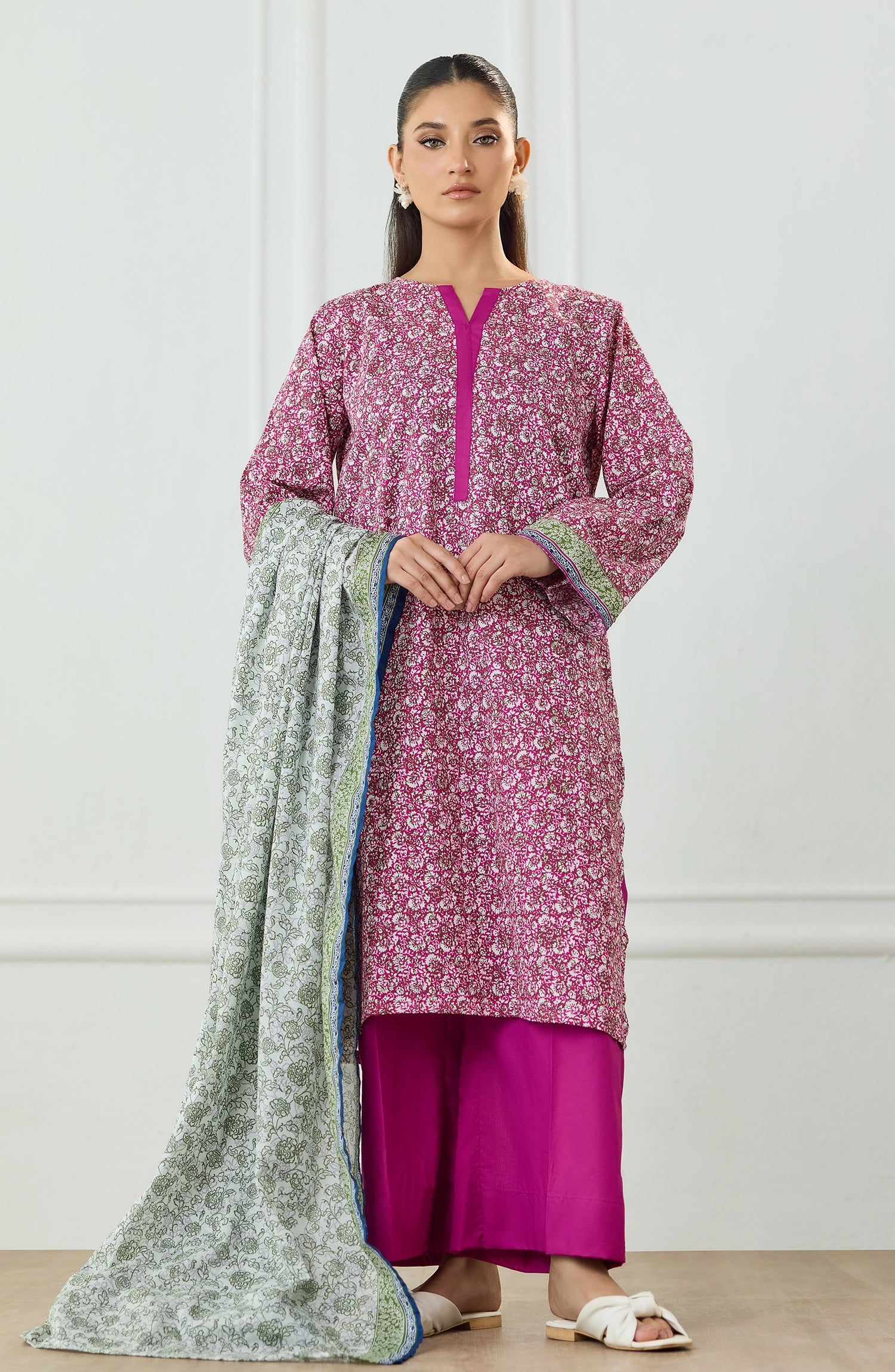 Unstitched | 3 Piece | Printed | Lawn Shirt | OTL-25-492/U PINK