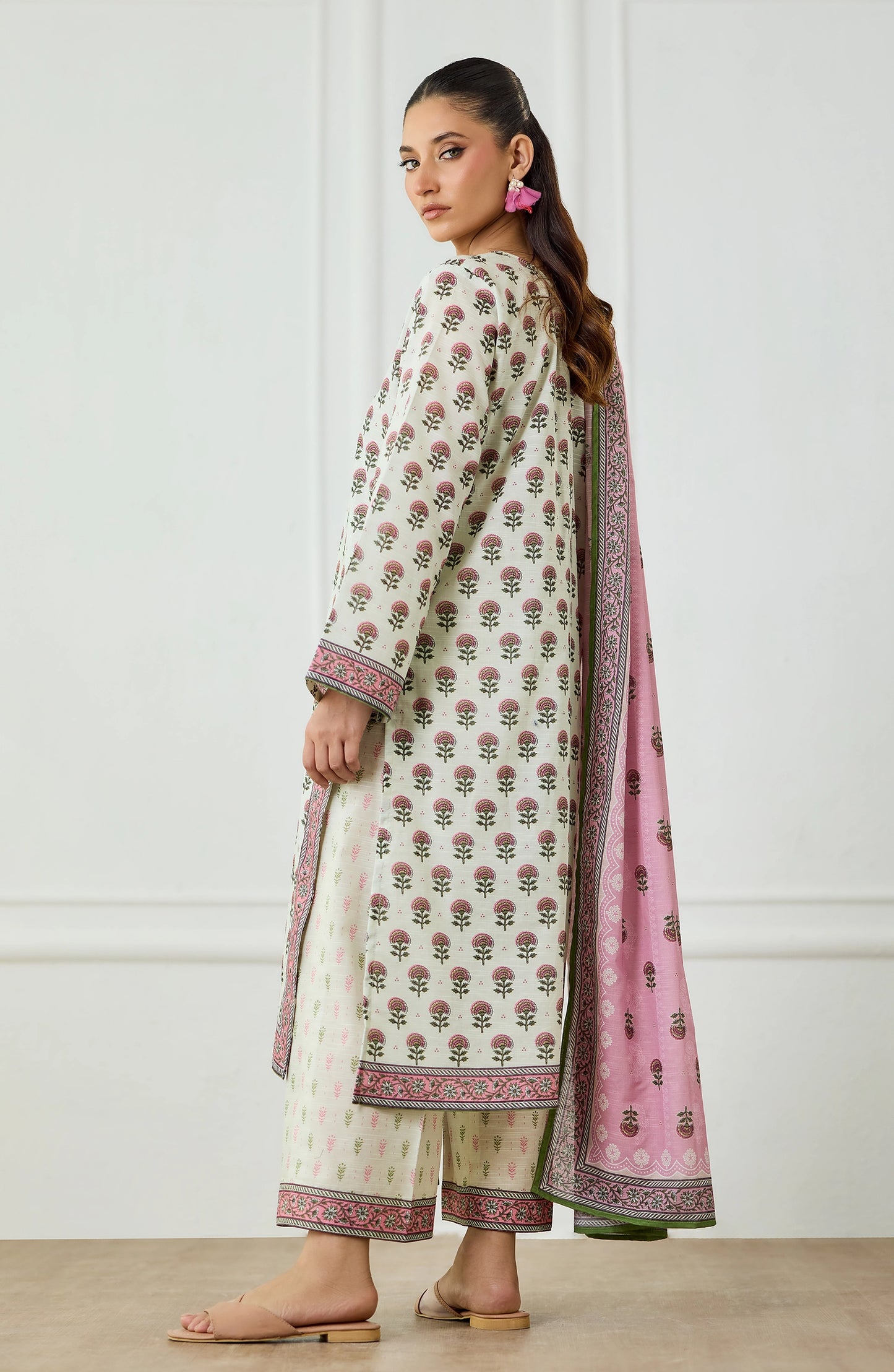 Unstitched | 3 Piece | Printed |  Lawn Shirt | OTL-25-475/U BEIGE