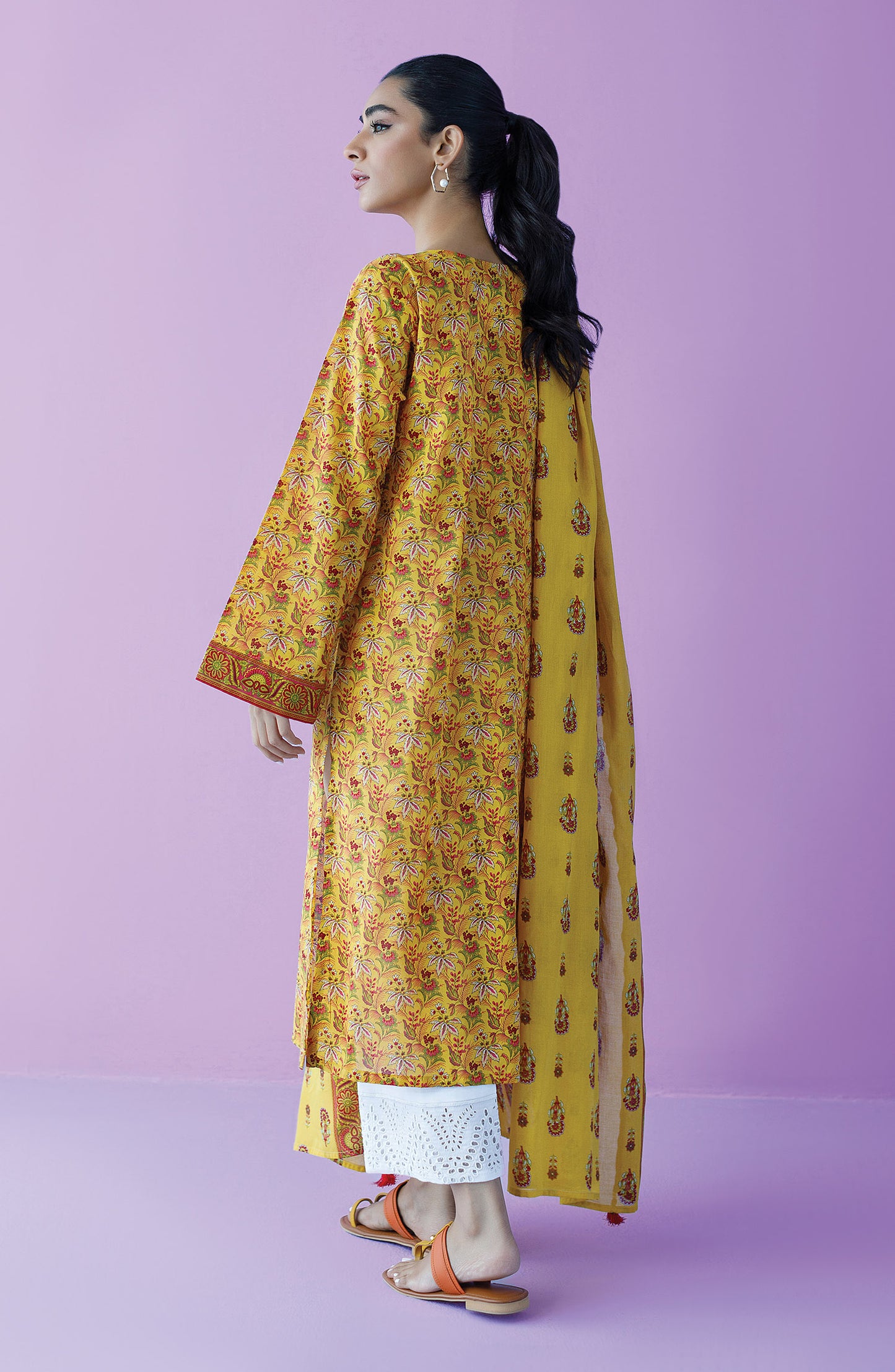 Unstitched | 3 Piece | Printed | Lawn Shirt | OTL-25-541/U YELLOW