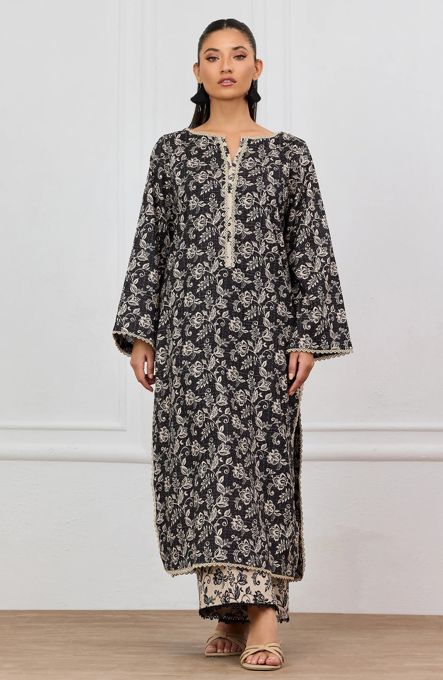 Stitched | 2 Piece | Printed | Lawn Jacquard Shirt | WRCJ25S-2060/S BLACK