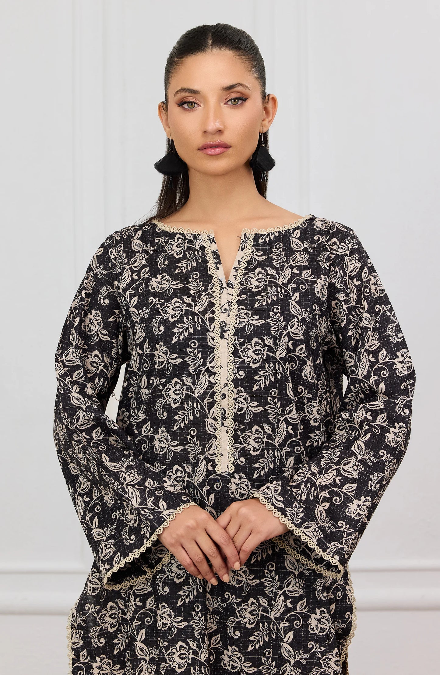 Stitched | 2 Piece | Printed | Lawn Jacquard Shirt | WRCJ25S-2060/S BLACK