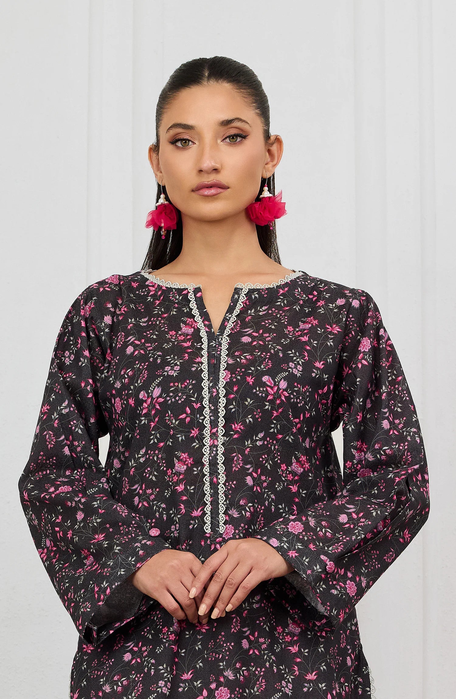 Stitched | 2 Piece | Printed | Karandi Shirt | WRCR25S-2004/S BLACK