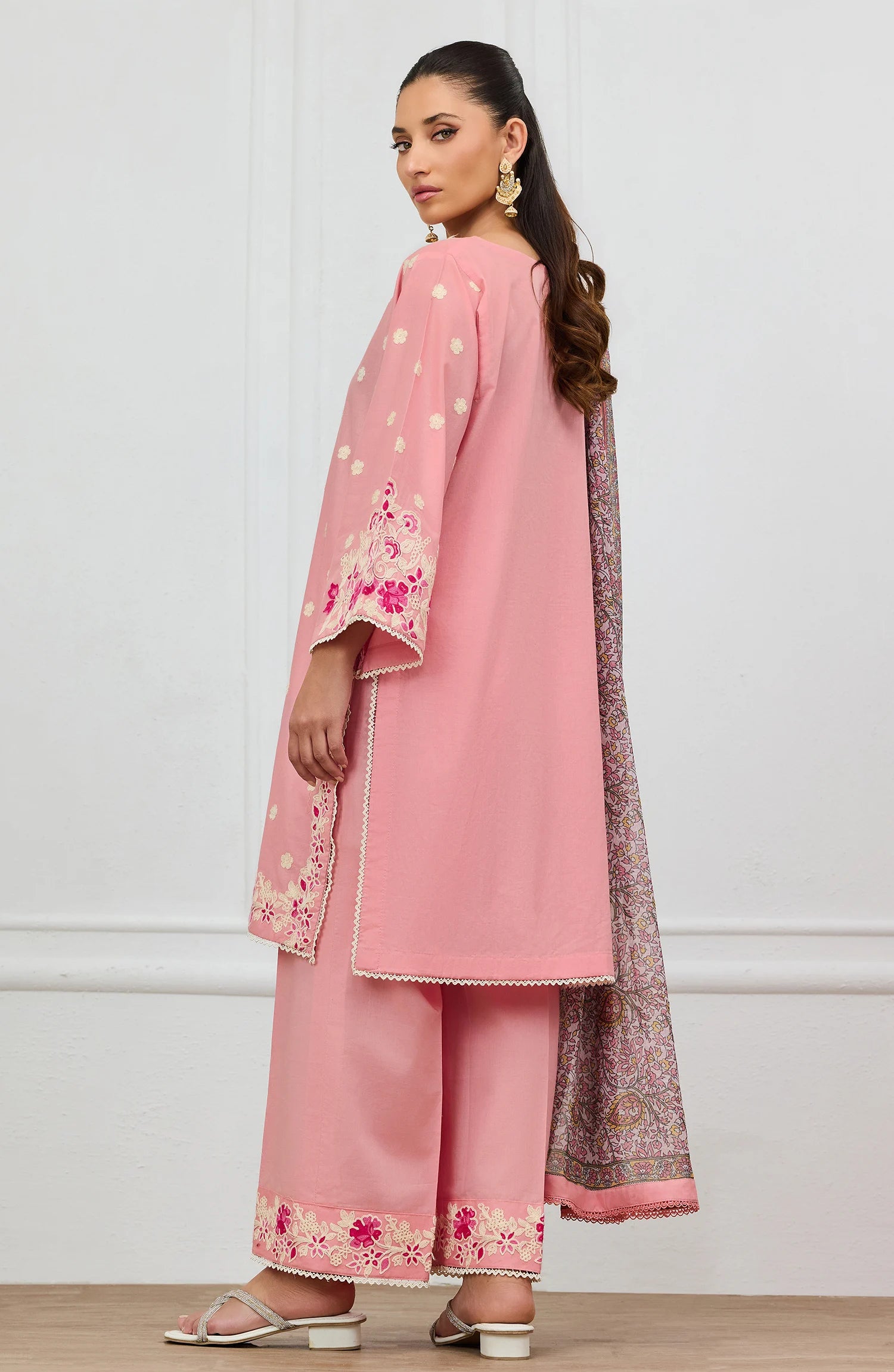 Stitched | 3 Piece | Embroidered | Lawn Shirt | OTL-25-045/S PEACH