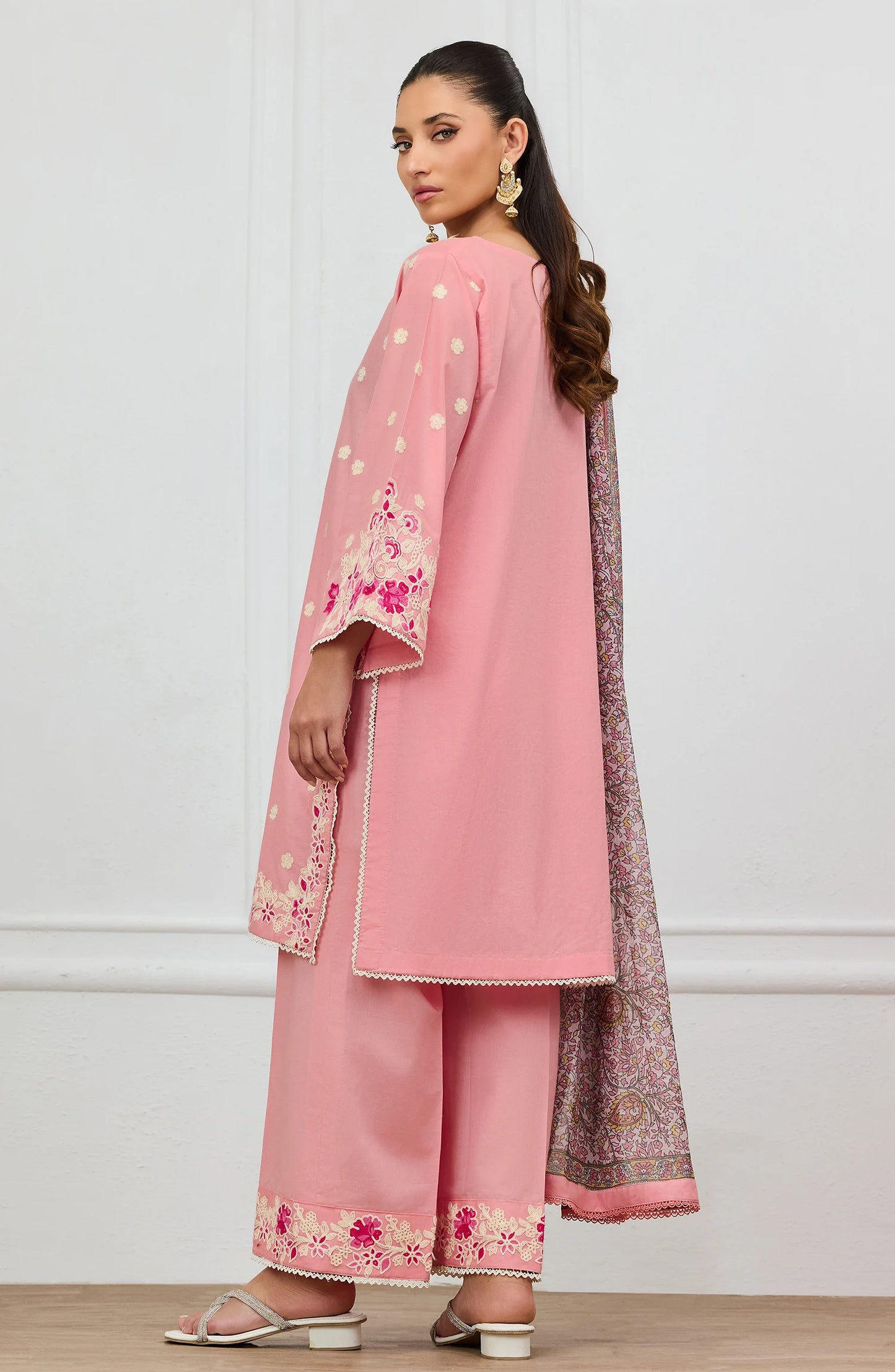 Stitched | 3 Piece | Embroidered | Lawn Shirt | OTL-25-045/S PEACH