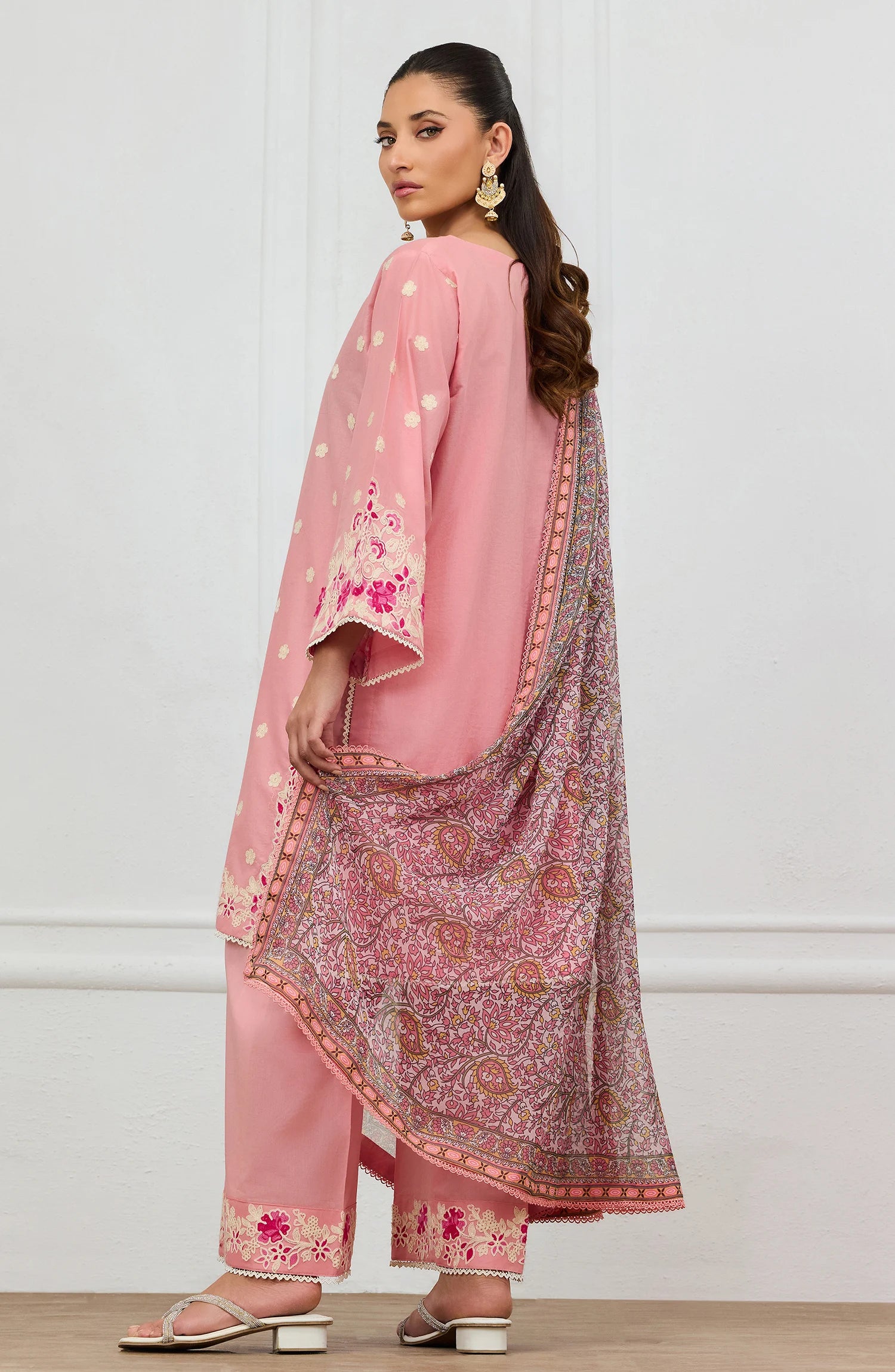 Stitched | 3 Piece | Embroidered | Lawn Shirt | OTL-25-045/S PEACH