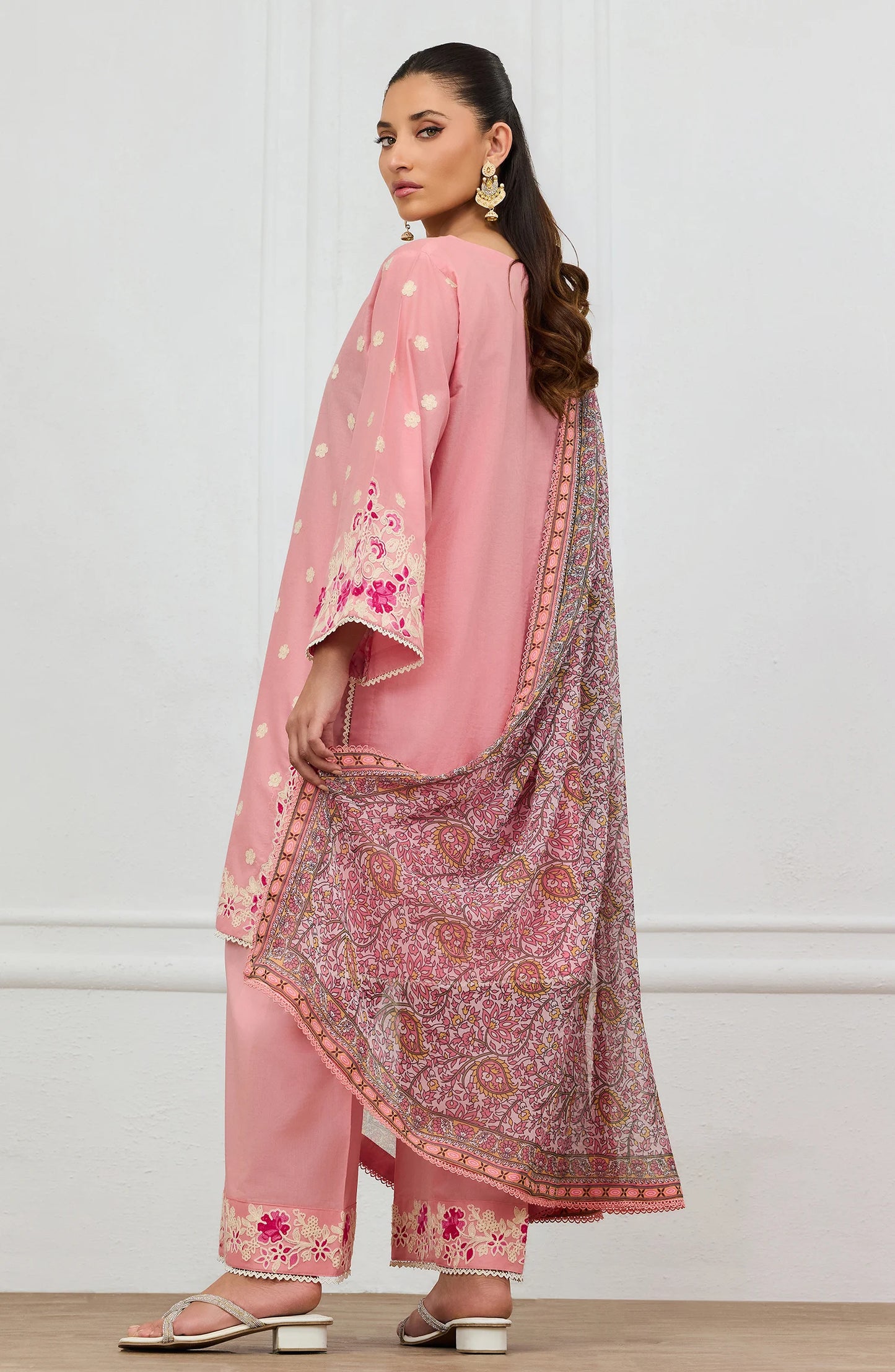 Stitched | 3 Piece | Embroidered | Lawn Shirt | OTL-25-045/S PEACH