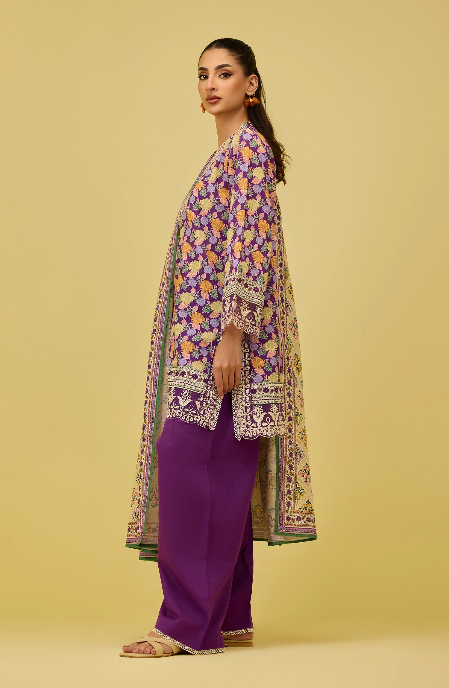 Unstitched | 3 Piece | Printed Embroidered | Khaddar Shirt | OTL-20826/U PURPLE | RASPBERRY