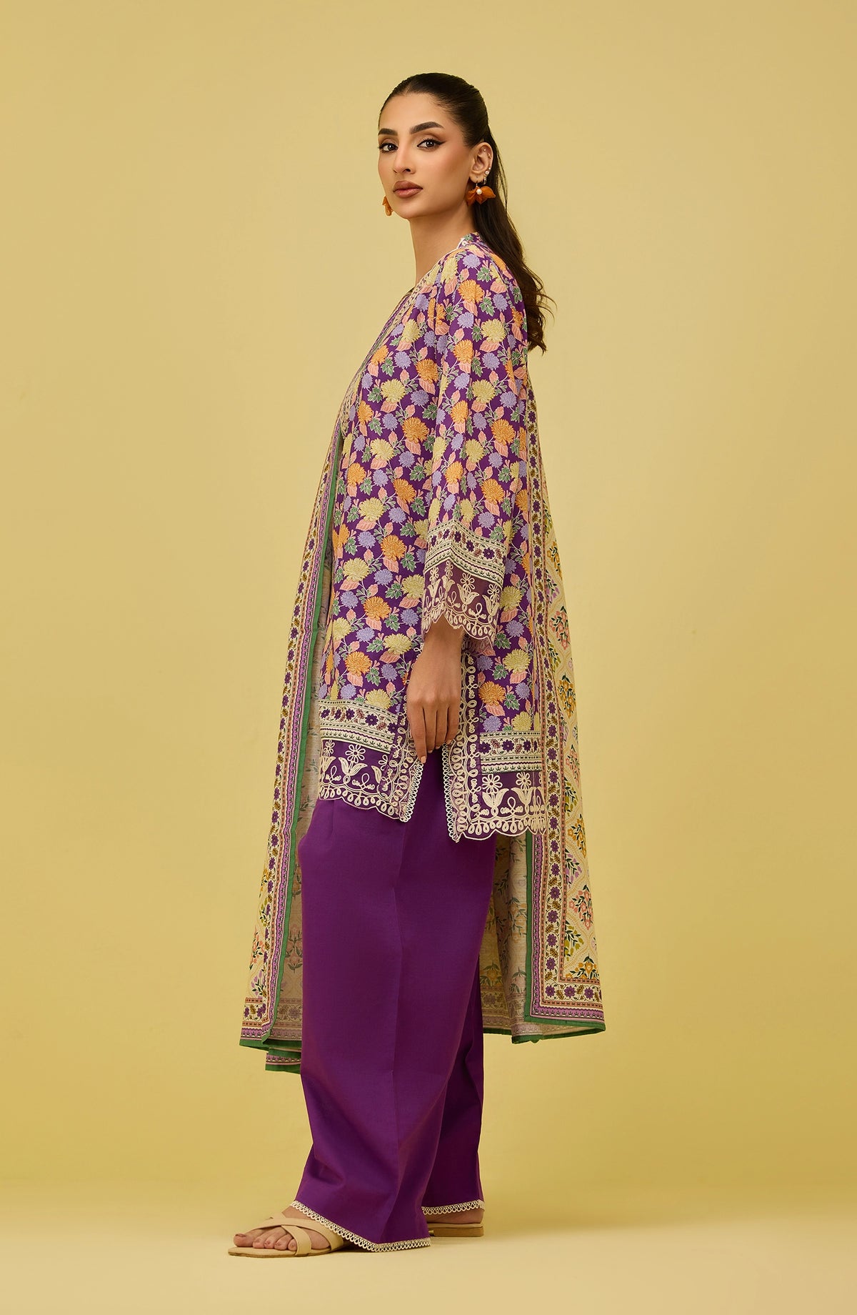 Unstitched | 3 Piece | Printed Embroidered | Khaddar Shirt | OTL-20826/U PURPLE | RASPBERRY