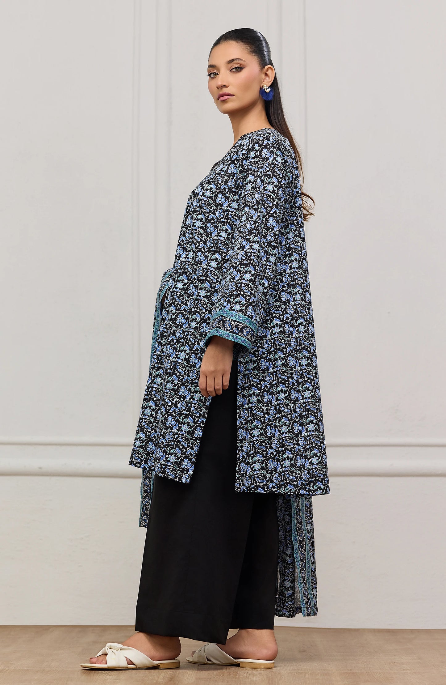 Stitched | 3 Piece | Printed | Lawn Shirt | OTL-20665/S BLACK