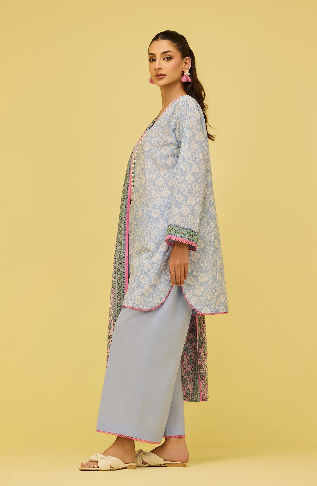 Unstitched | 3 Piece | Printed | Lawn Shirt | OTL-20706/U BLUE JOLLY