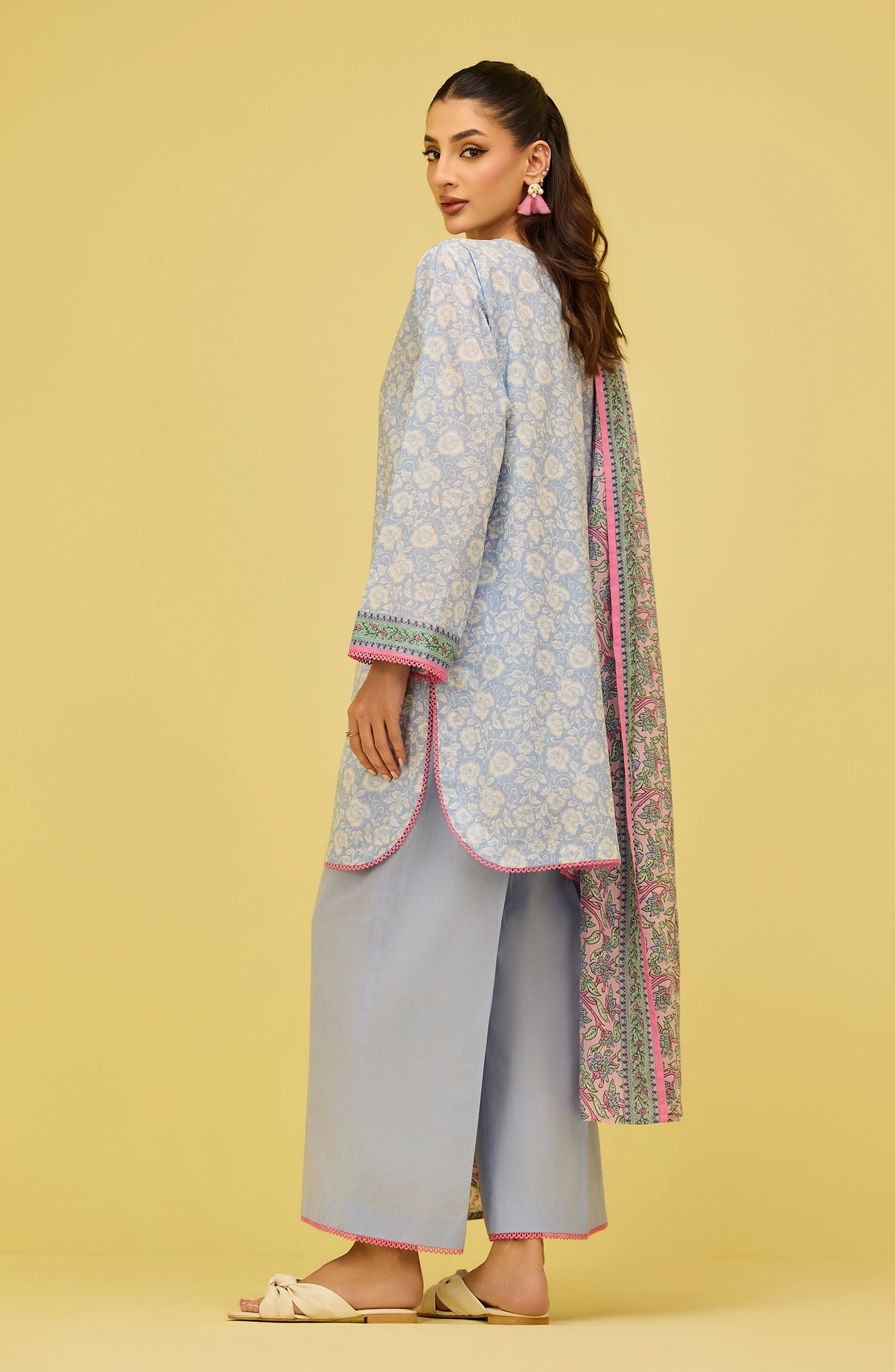 Unstitched | 3 Piece | Printed | Lawn Shirt | OTL-20706/U BLUE JOLLY